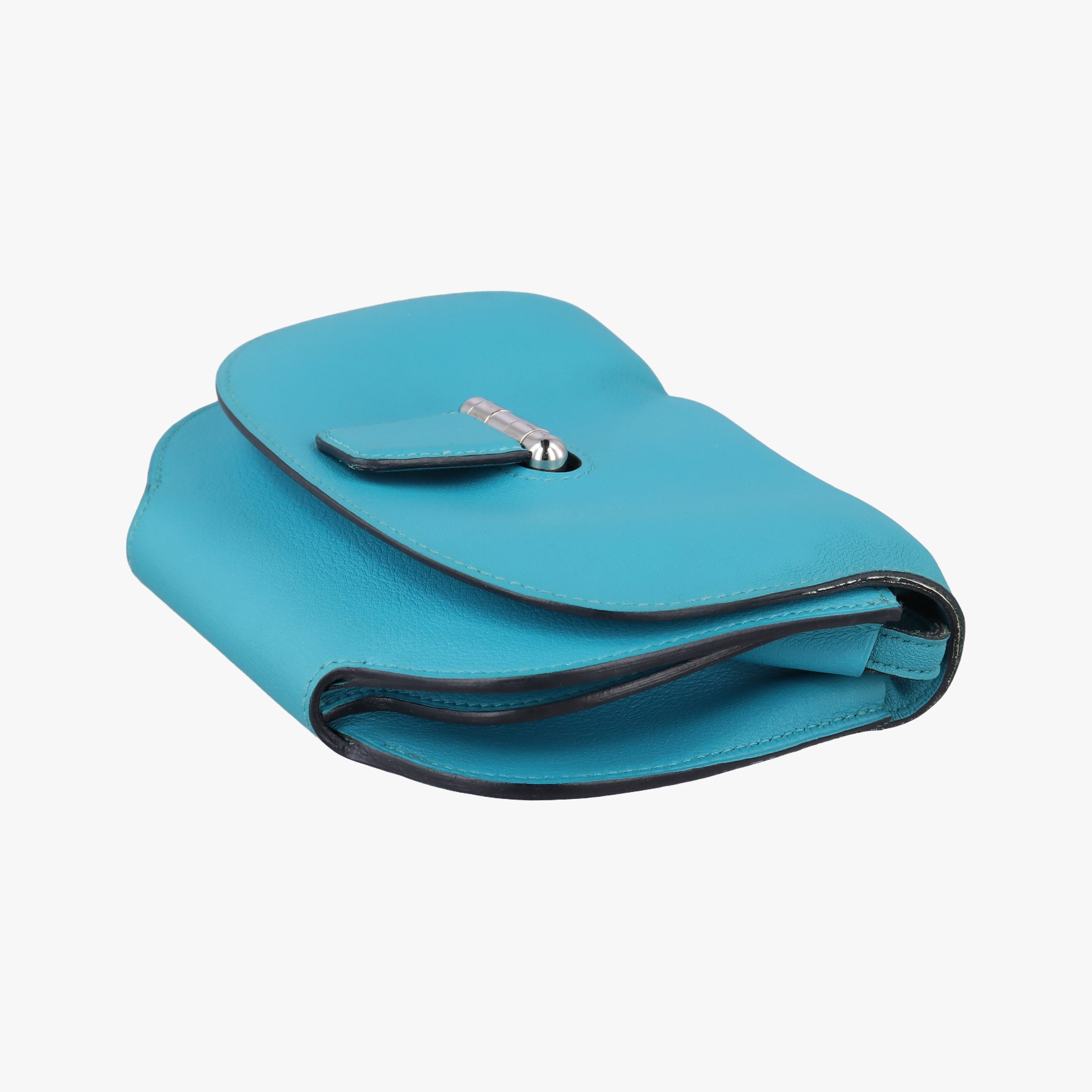 Pre-owned Hermes Convoyeur Blue Leather  shoulderbag | stylenewstar