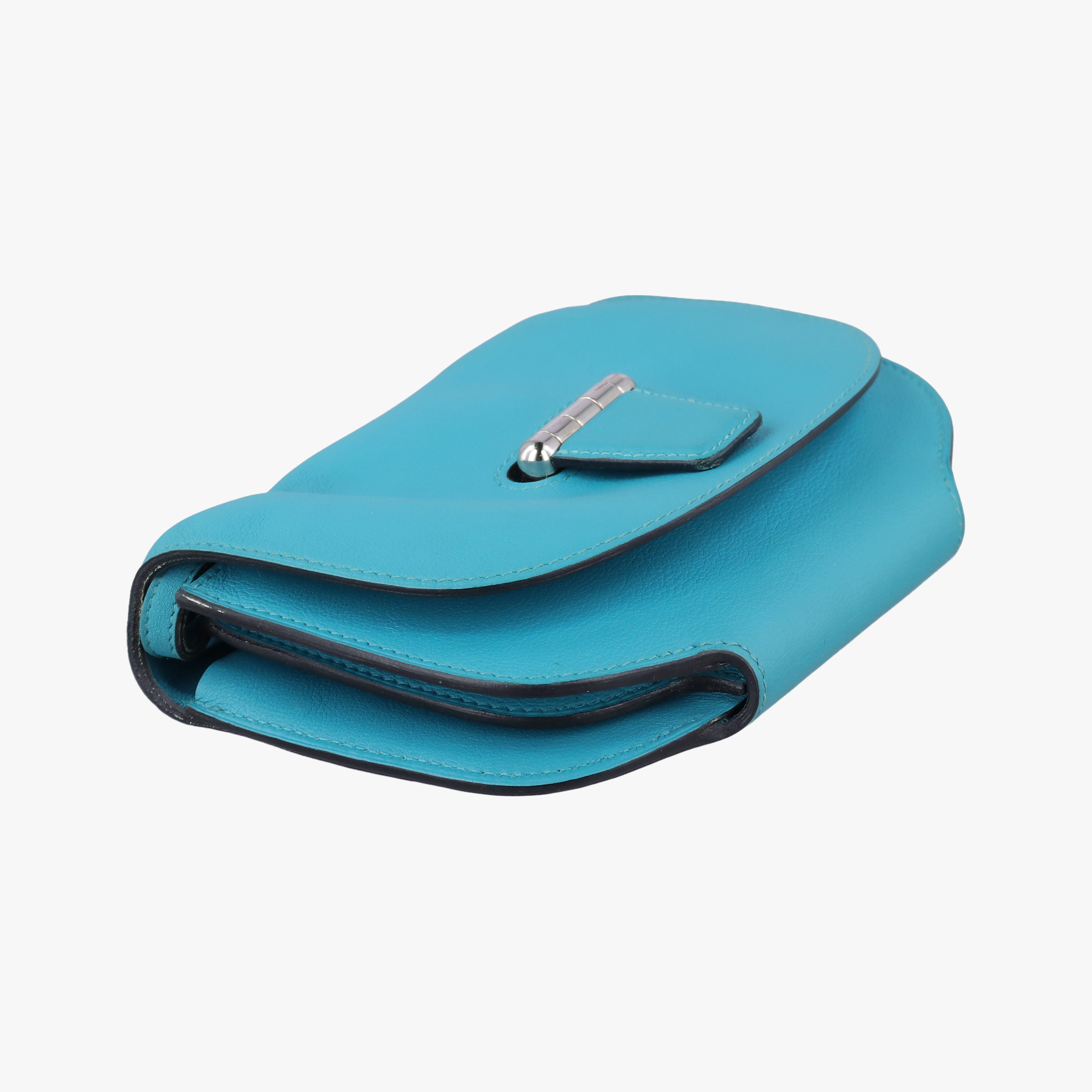 Pre-owned Hermes Convoyeur Blue Leather  shoulderbag | stylenewstar