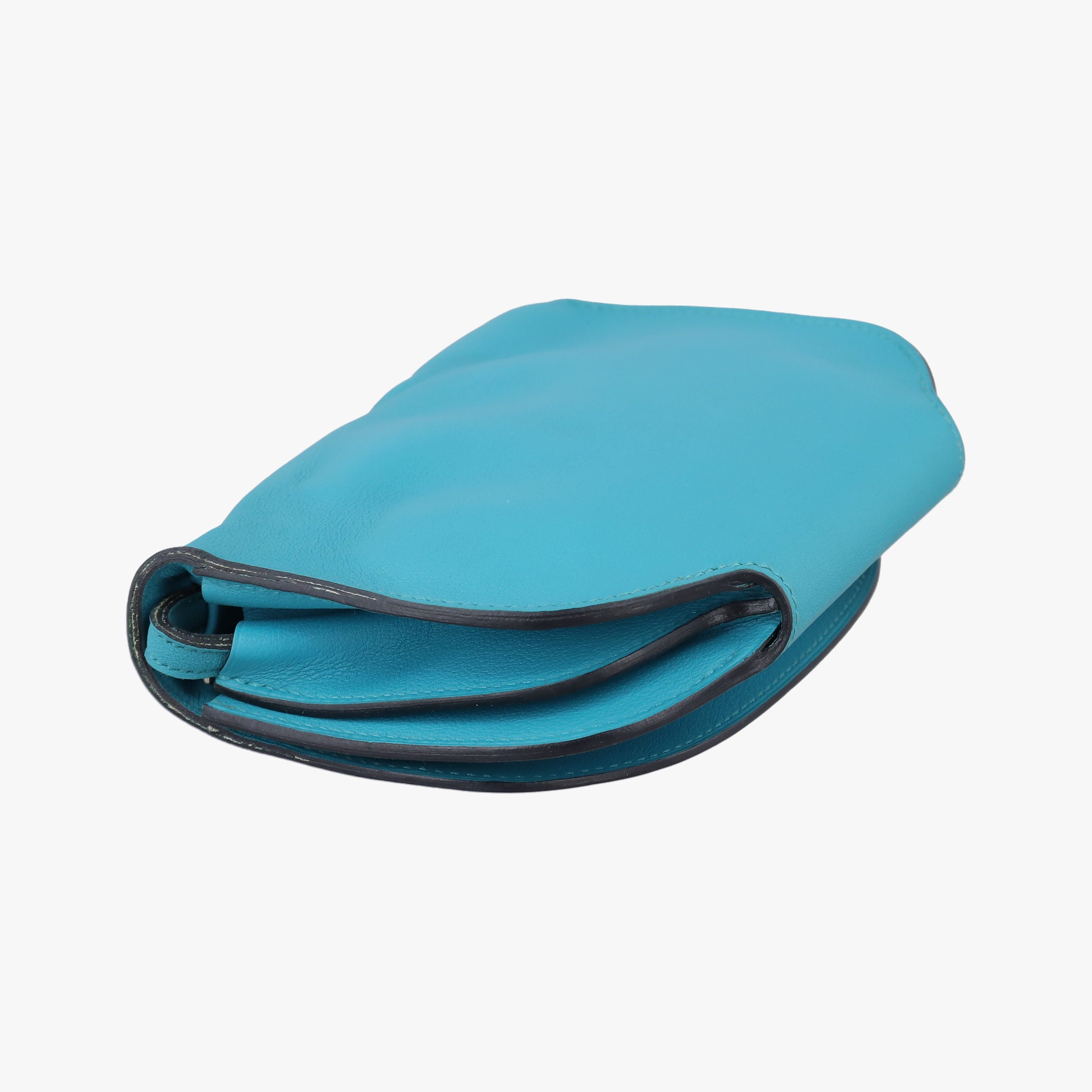 Pre-owned Hermes Convoyeur Blue Leather  shoulderbag | stylenewstar
