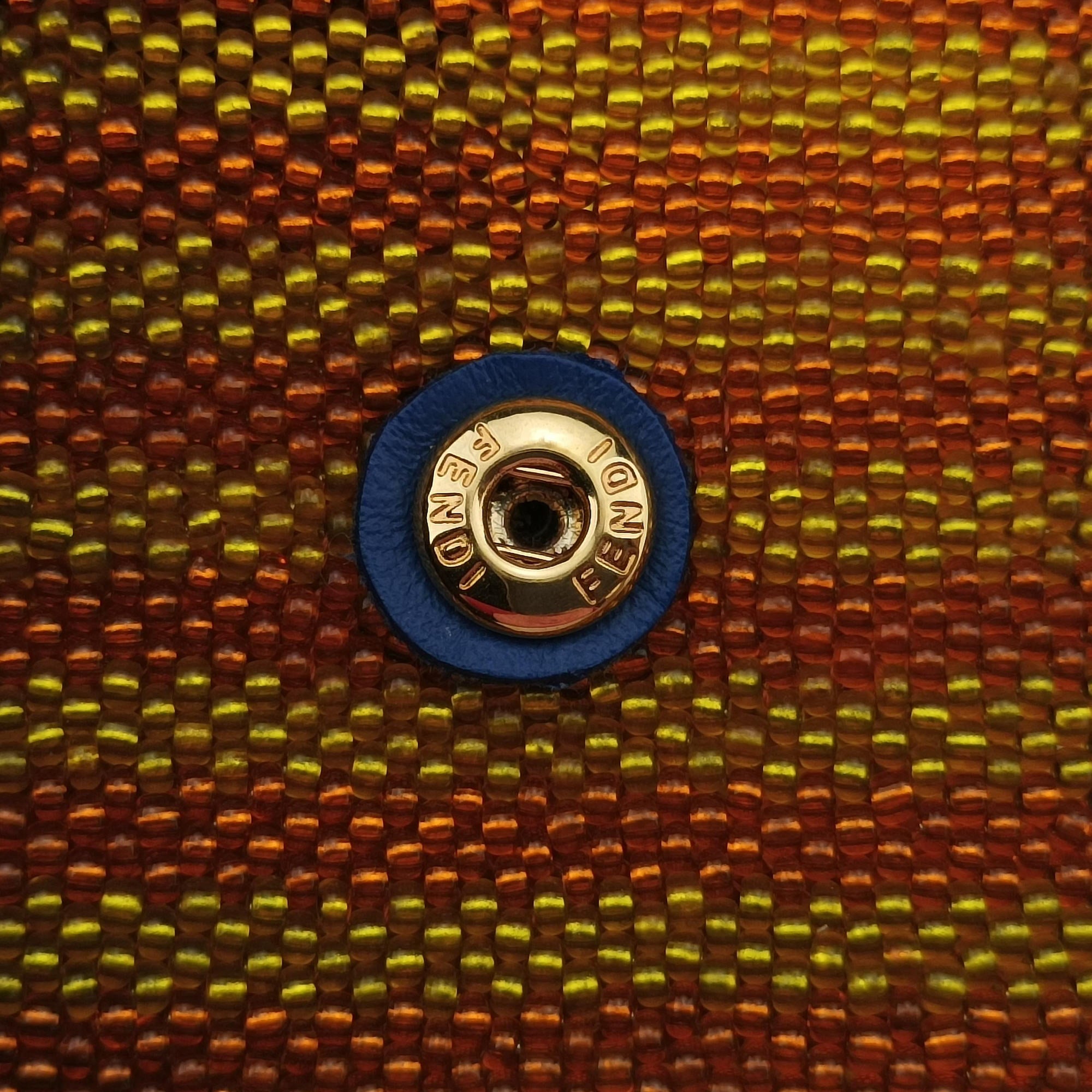 Pre-owned Fendi AirPods case Mini Pico Baguette Orange Beaded  shoulderbag | stylenewstar
