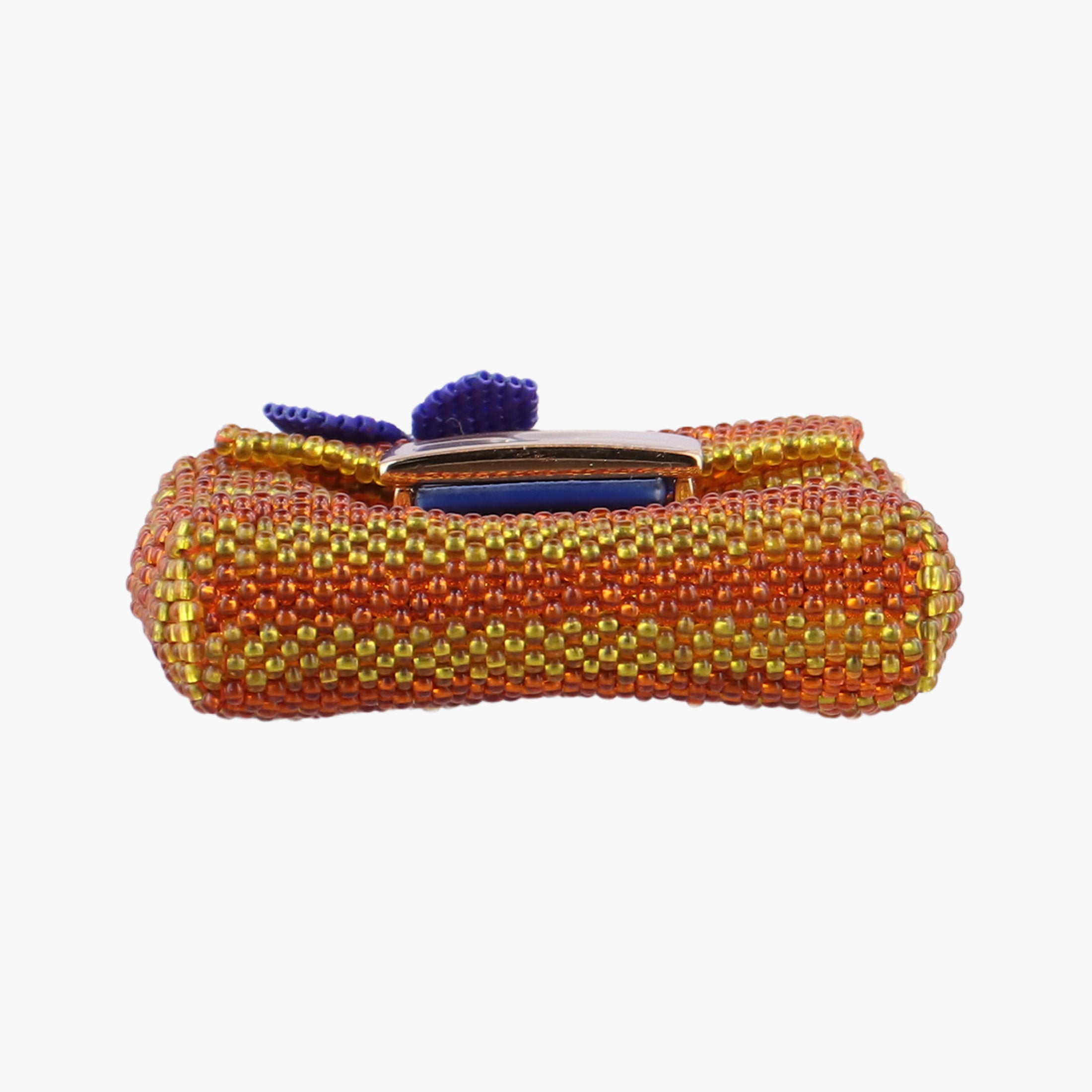 Pre-owned Fendi AirPods case Mini Pico Baguette Orange Beaded  shoulderbag | stylenewstar