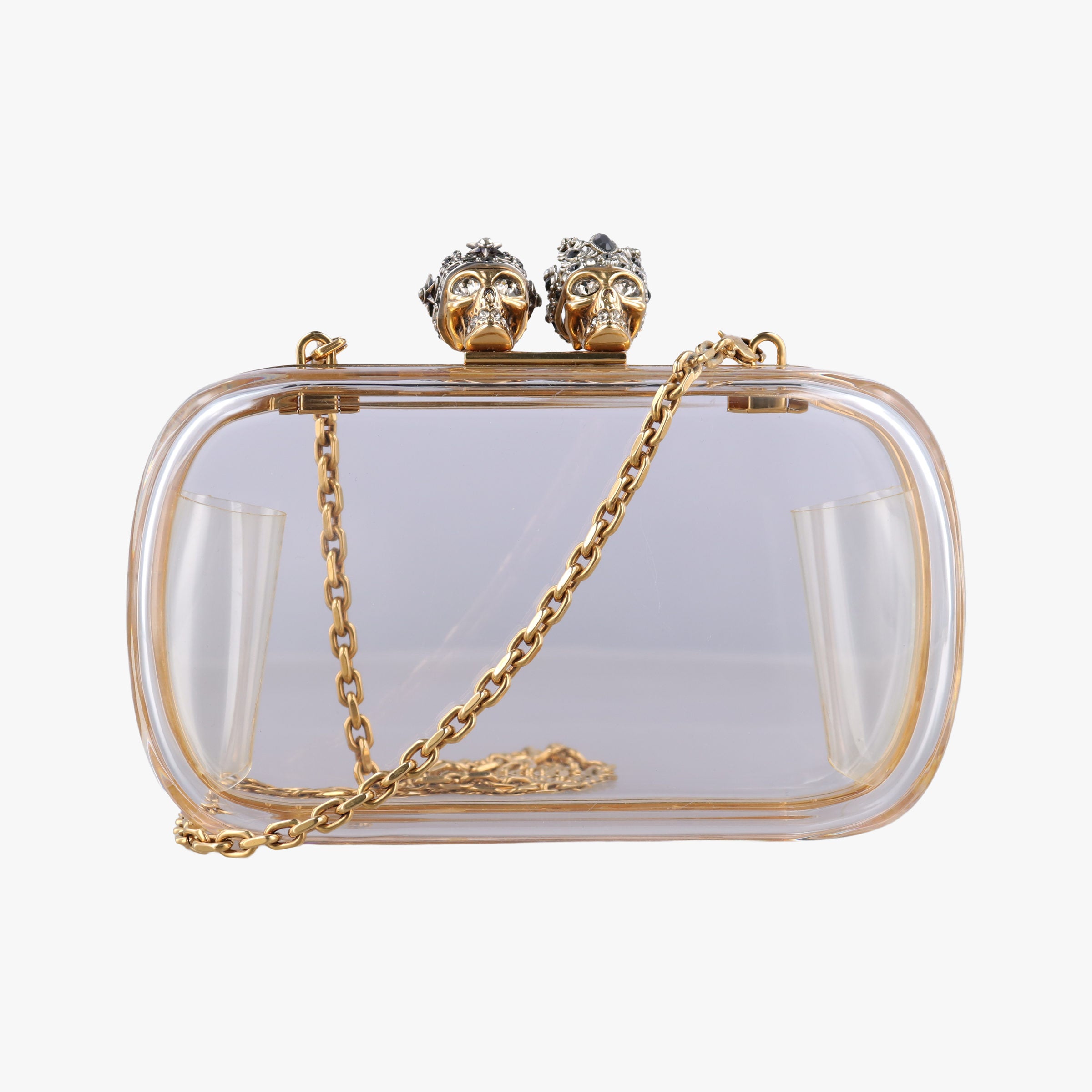 Pre-owned Alexander McQueen King and Queen Clutch Transparent Plexiglass  shoulderbag | stylenewstar