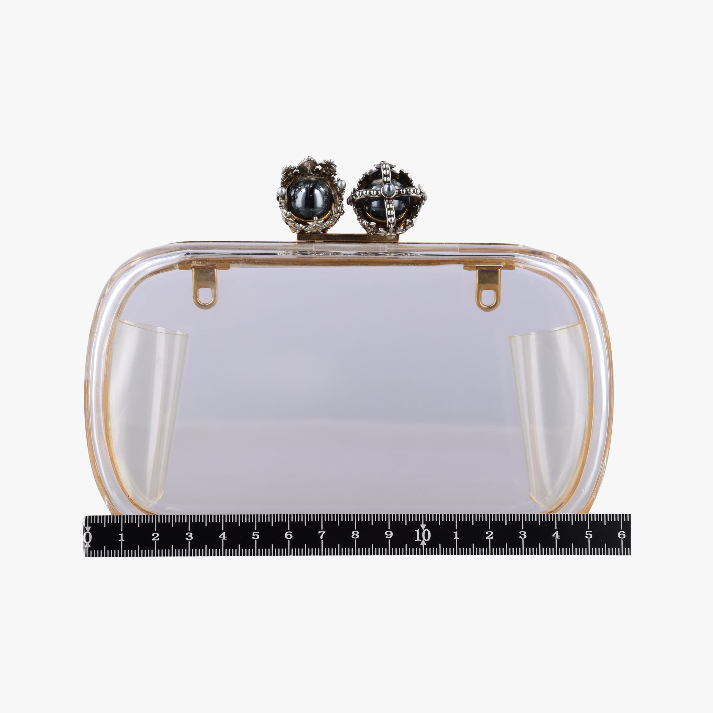 Pre-owned Alexander McQueen King and Queen Clutch Transparent Plexiglass  shoulderbag | stylenewstar