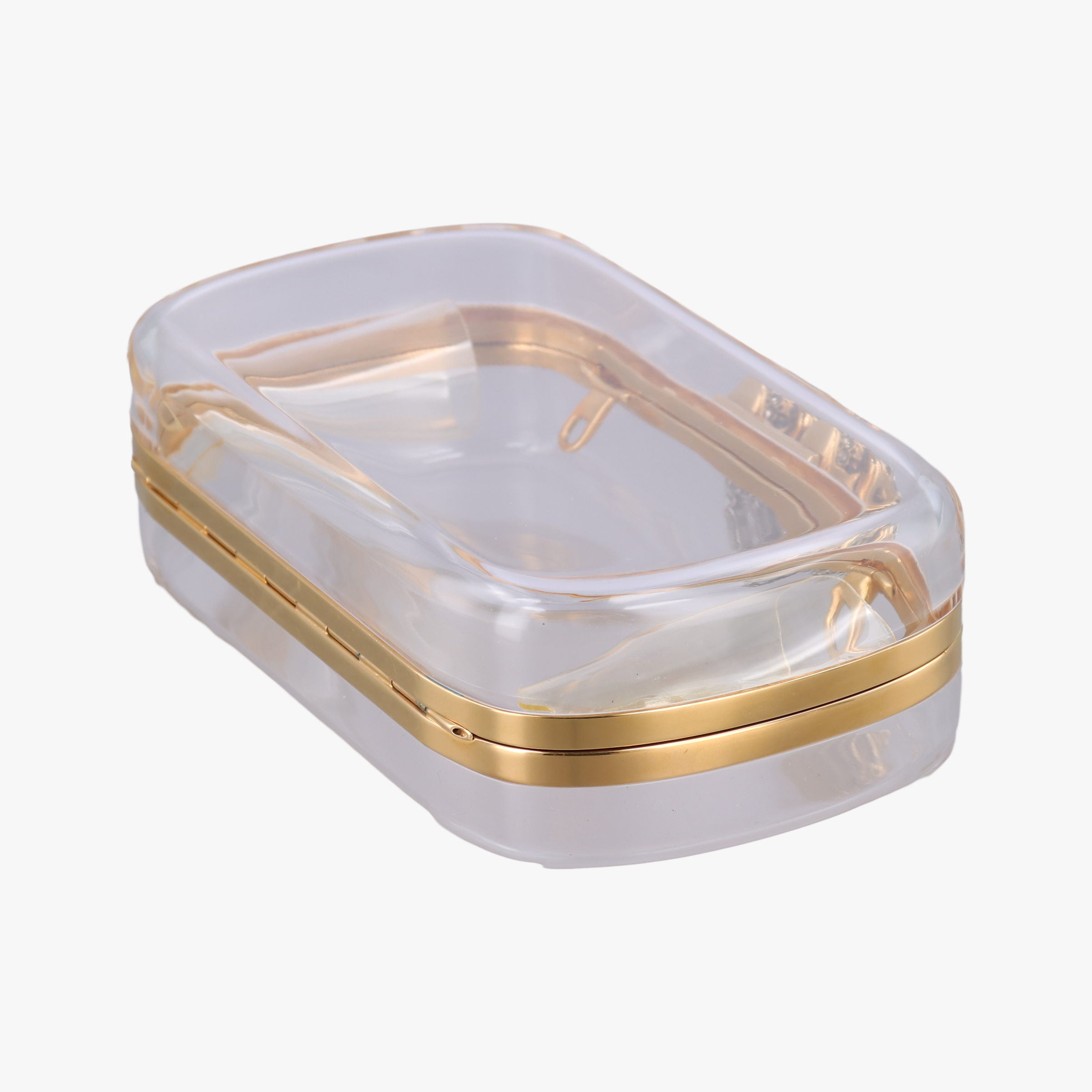 Pre-owned Alexander McQueen King and Queen Clutch Transparent Plexiglass  shoulderbag | stylenewstar