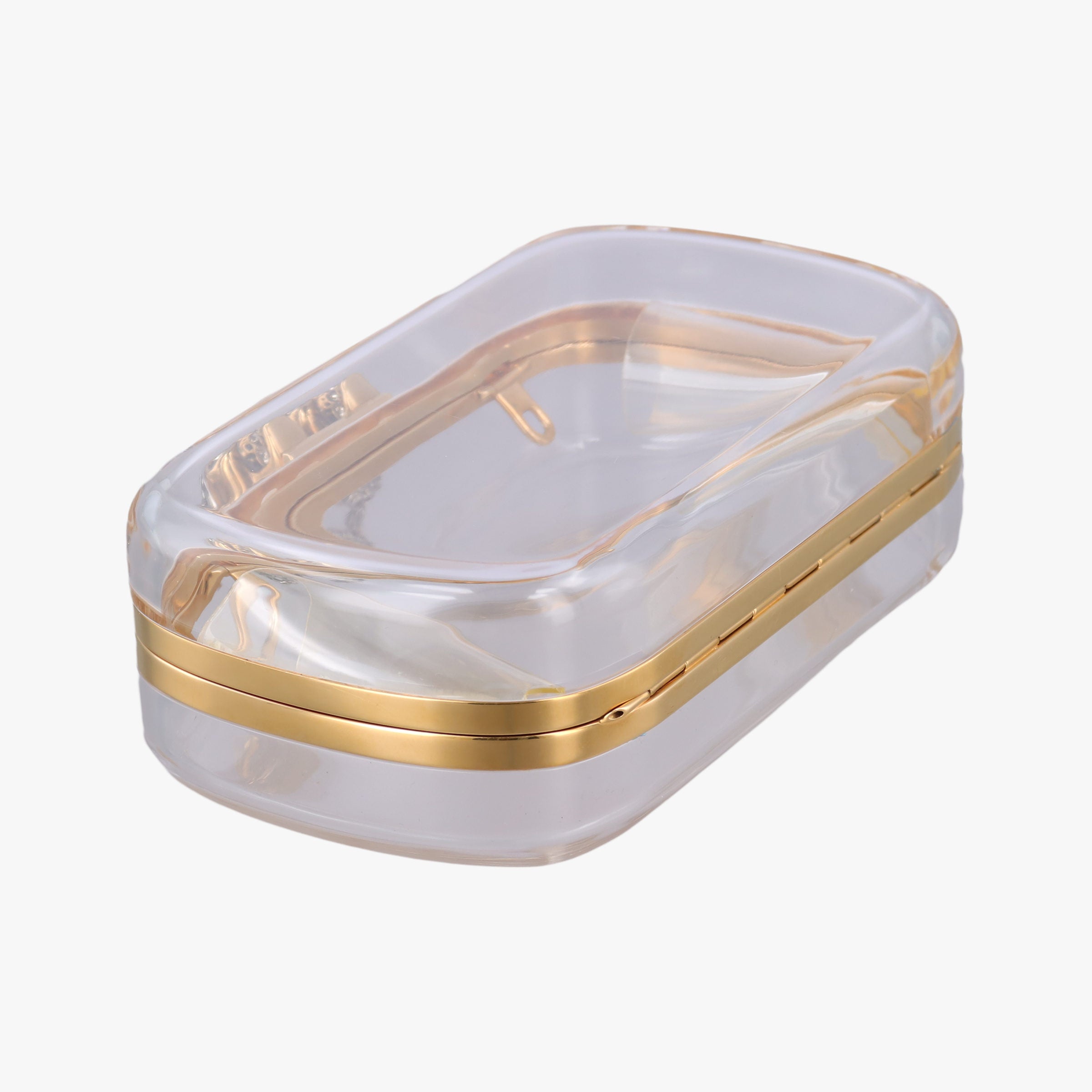 Pre-owned Alexander McQueen King and Queen Clutch Transparent Plexiglass  shoulderbag | stylenewstar