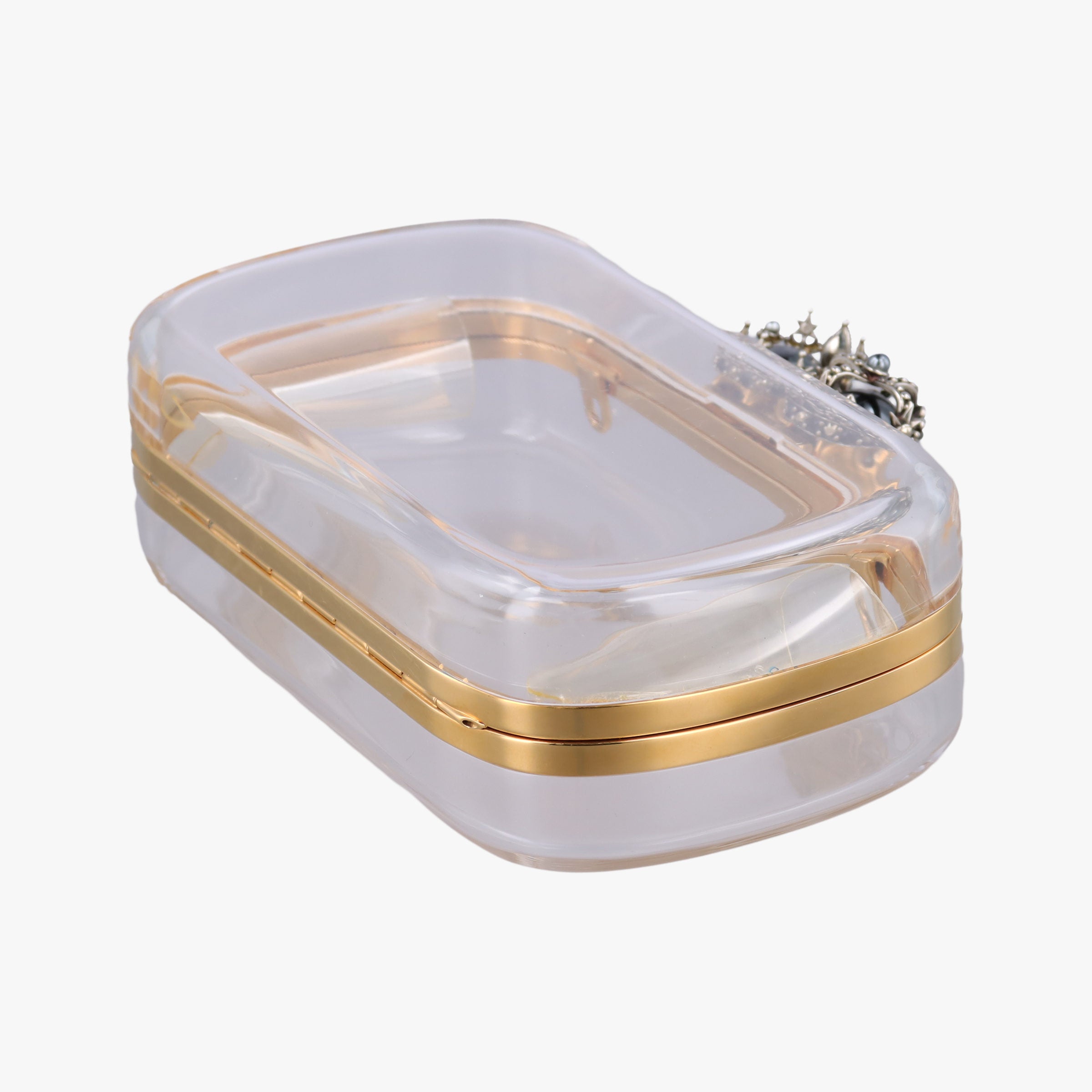 Pre-owned Alexander McQueen King and Queen Clutch Transparent Plexiglass  shoulderbag | stylenewstar