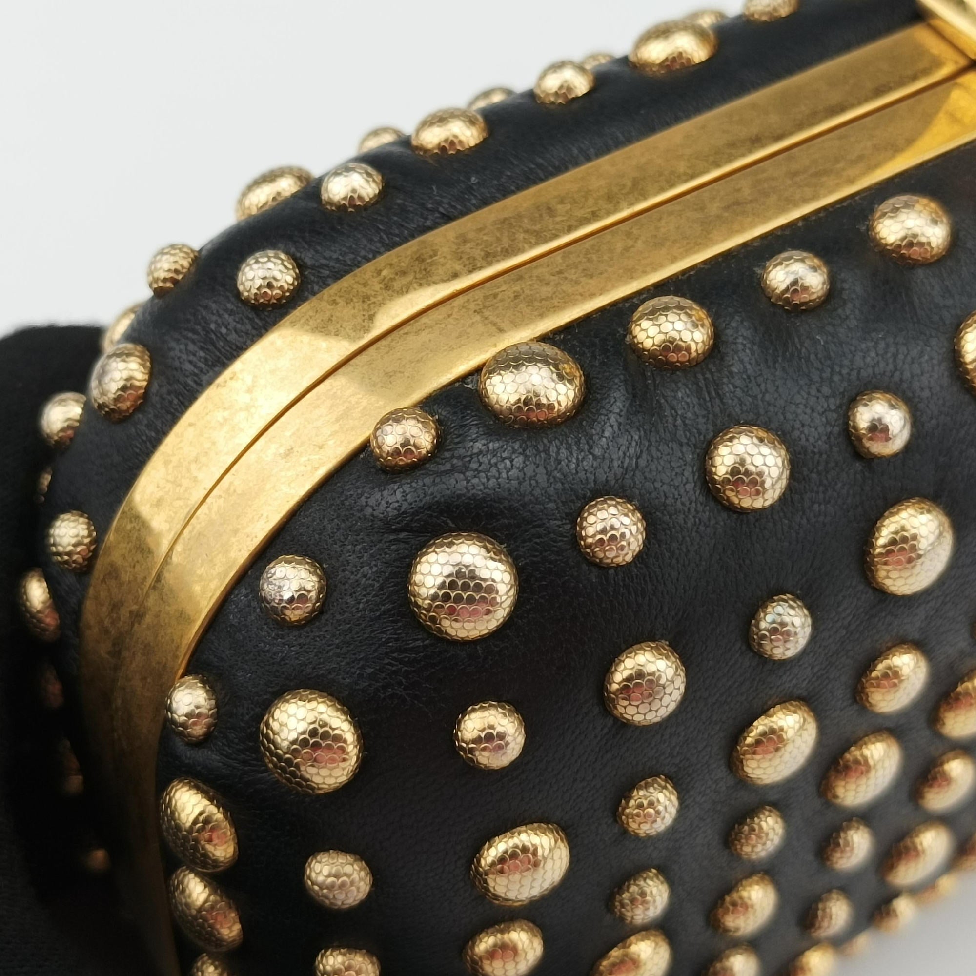 Secondhand Alexander McQueen Four Ring Black Leather  shoulderbag | stylenewstar