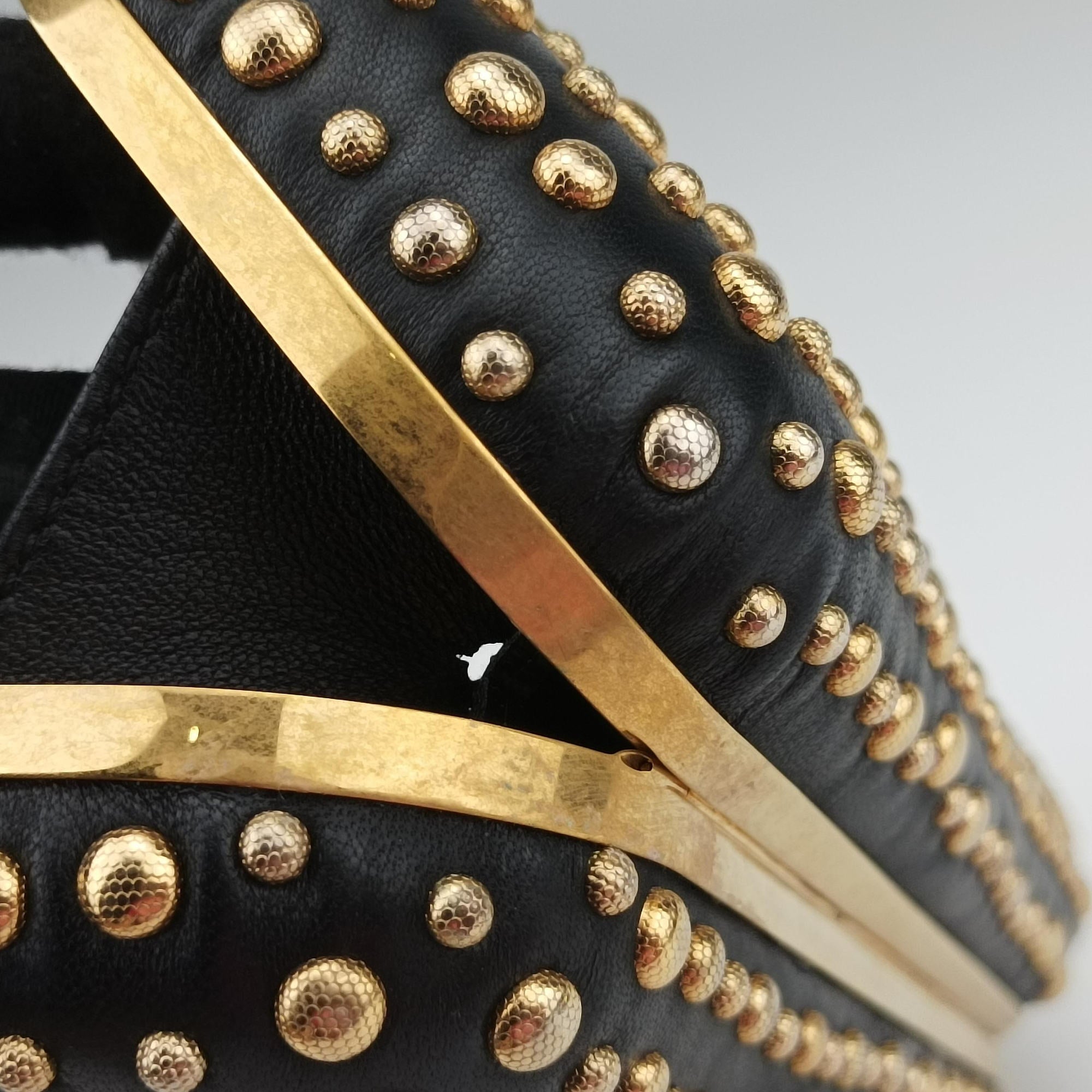 Secondhand Alexander McQueen Four Ring Black Leather  shoulderbag | stylenewstar
