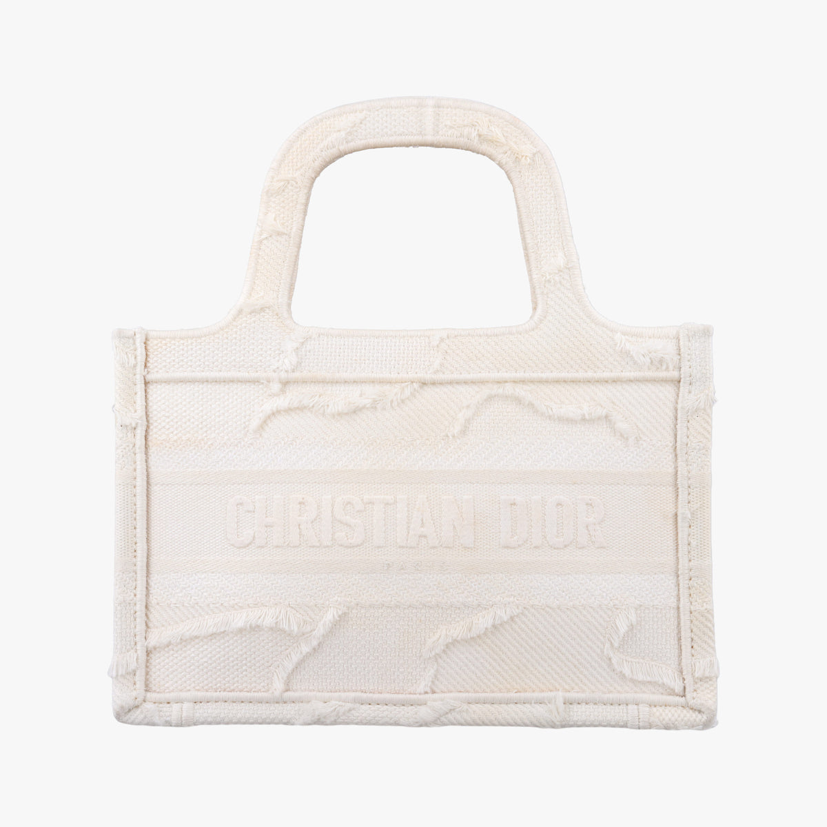 Vintage Christian Dior Book Tote Mini White canvas  handbag | stylenewstar