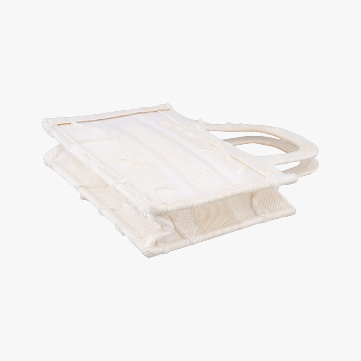 Vintage Christian Dior Book Tote Mini White canvas  handbag | stylenewstar