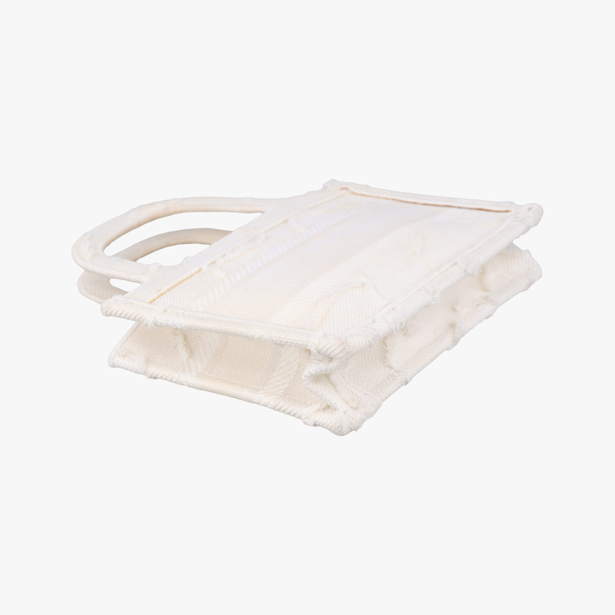 Vintage Christian Dior Book Tote Mini White canvas  handbag | stylenewstar