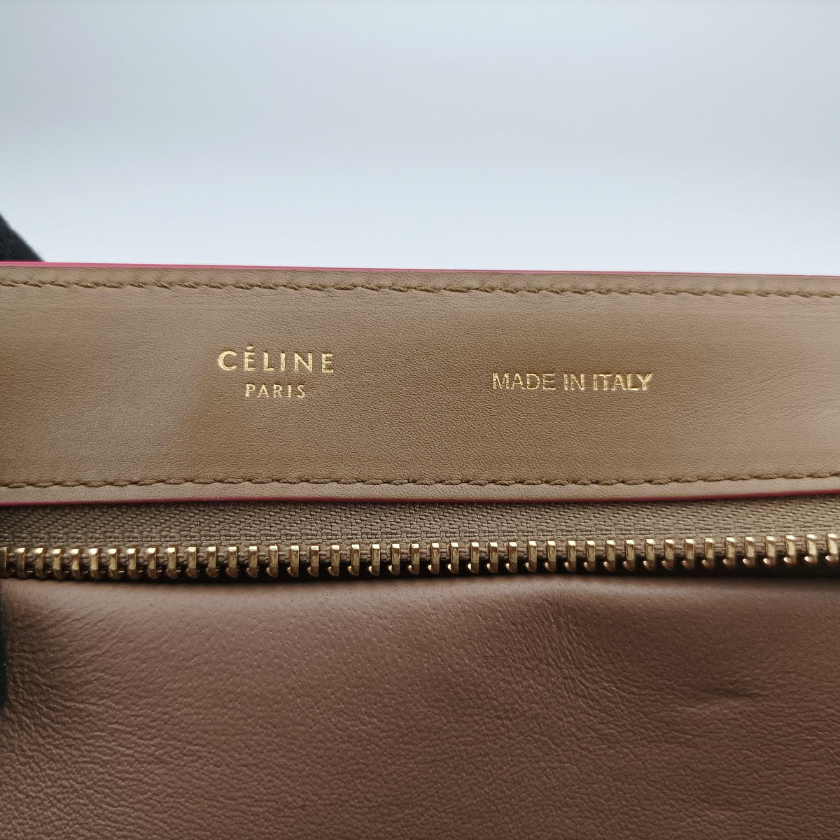 Vintage Celine Trapeze Small Beige×rose Leather  shoulderbag | stylenewstar