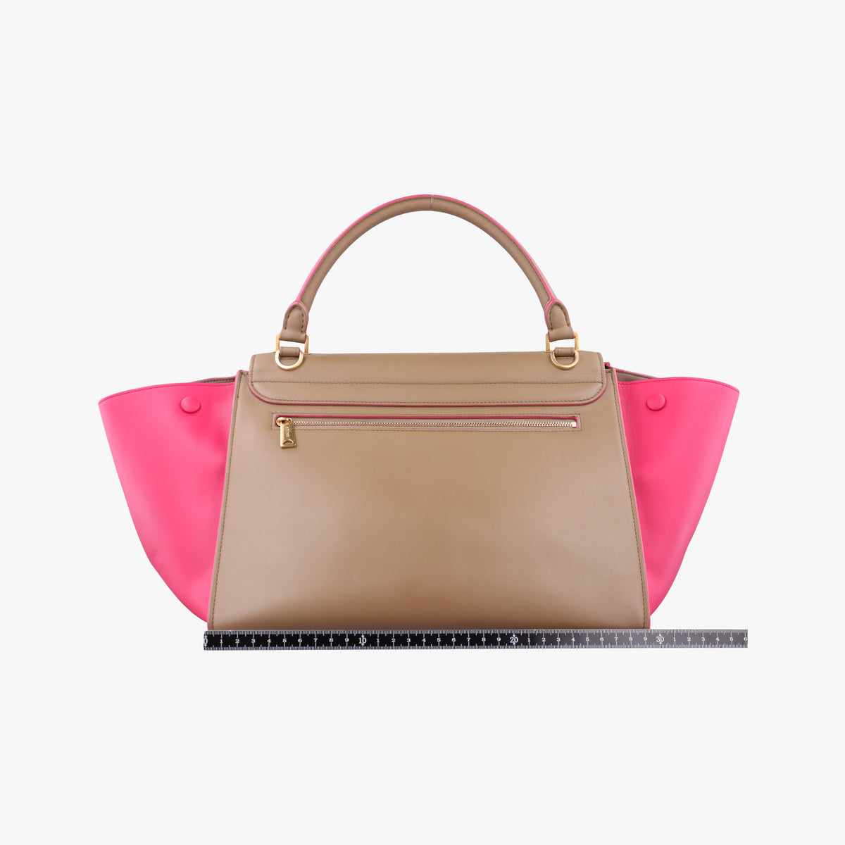 Vintage Celine Trapeze Small Beige×rose Leather  shoulderbag | stylenewstar