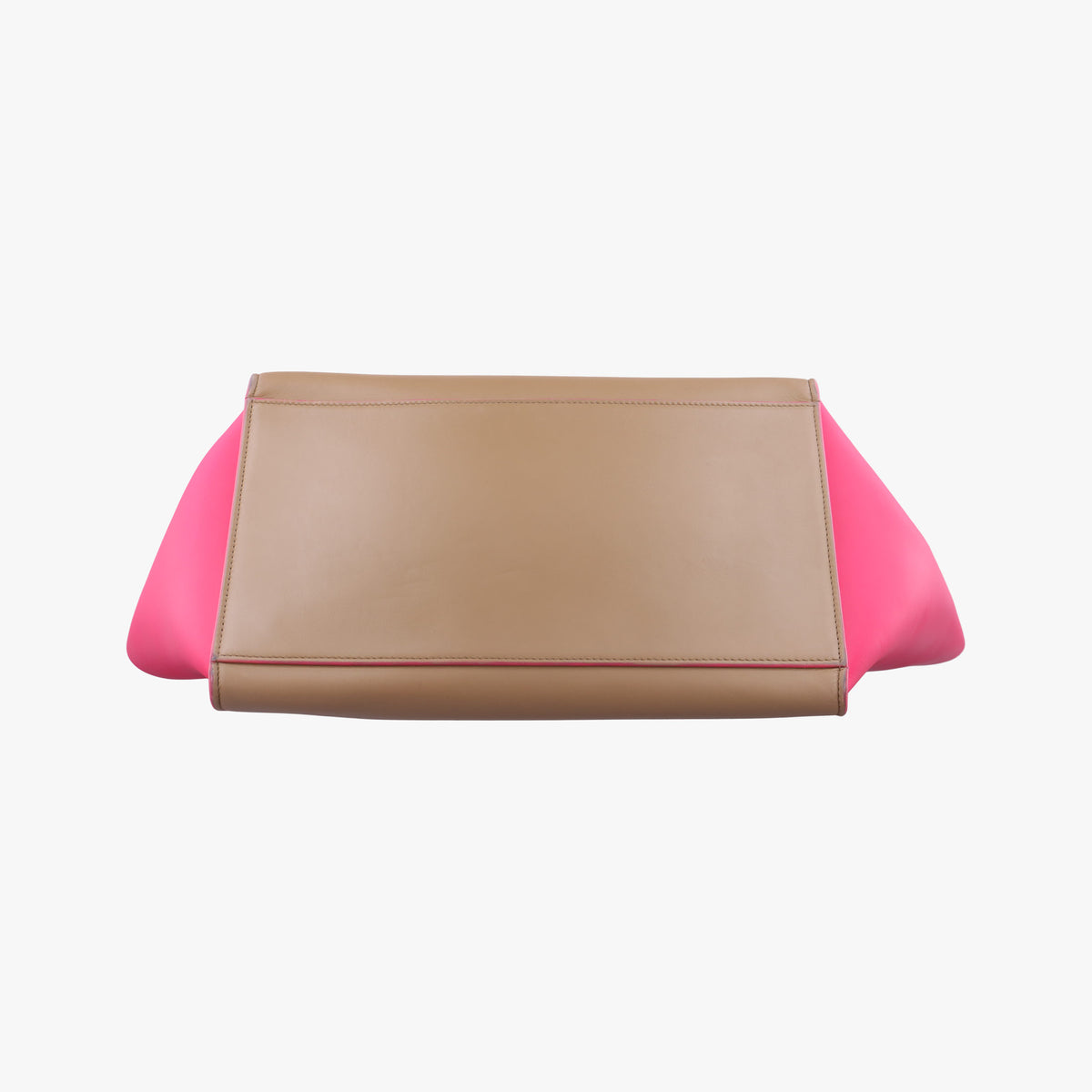 Vintage Celine Trapeze Small Beige×rose Leather  shoulderbag | stylenewstar