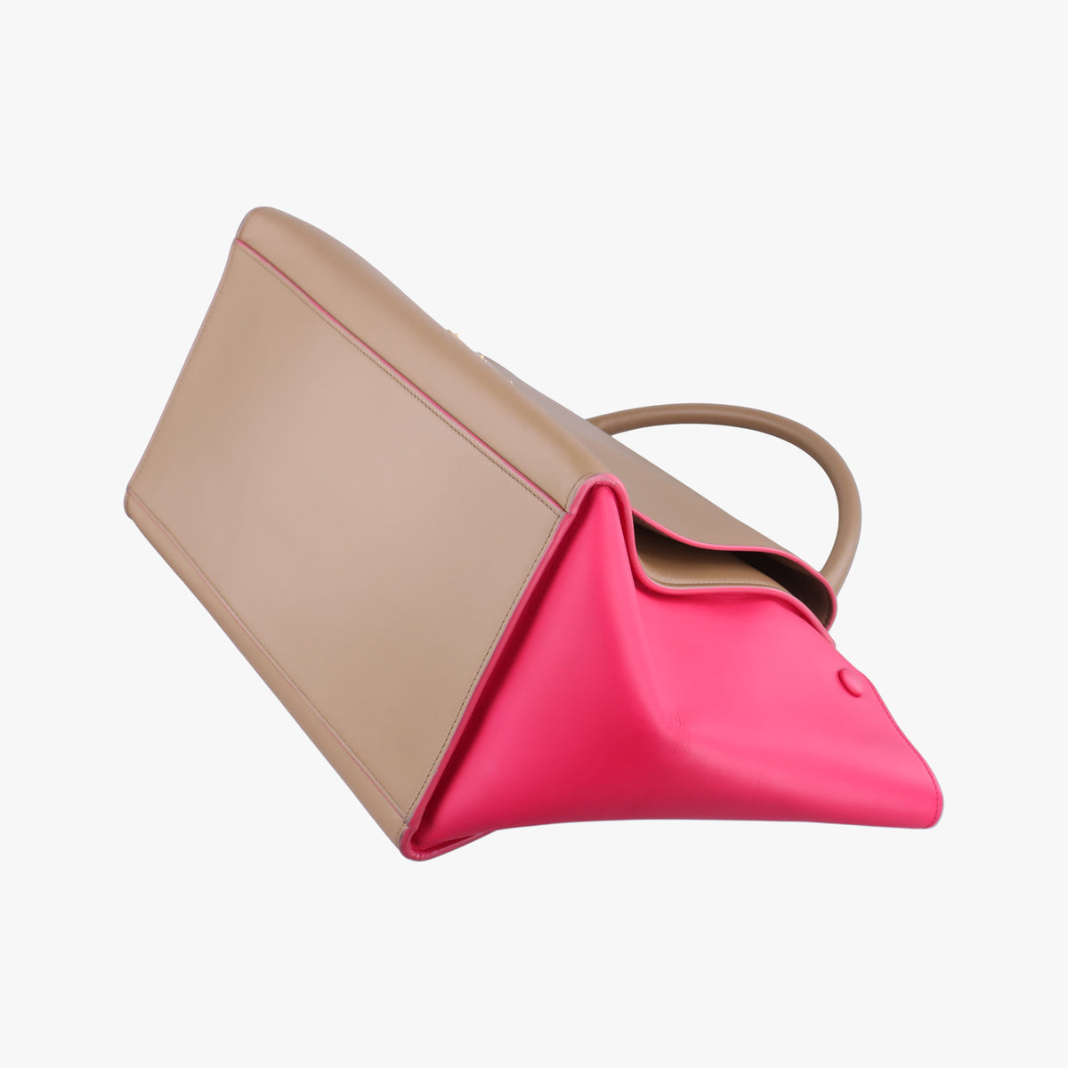 Vintage Celine Trapeze Small Beige×rose Leather  shoulderbag | stylenewstar