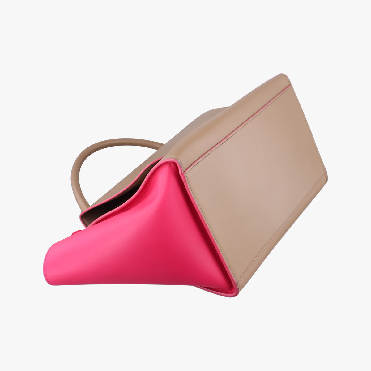 Vintage Celine Trapeze Small Beige×rose Leather  shoulderbag | stylenewstar