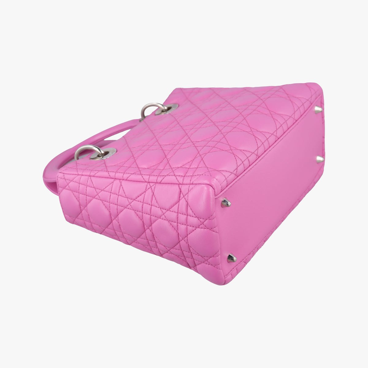 Pre-owned Christian Dior Lady Dior Pink lambskin  shoulderbag | stylenewstar