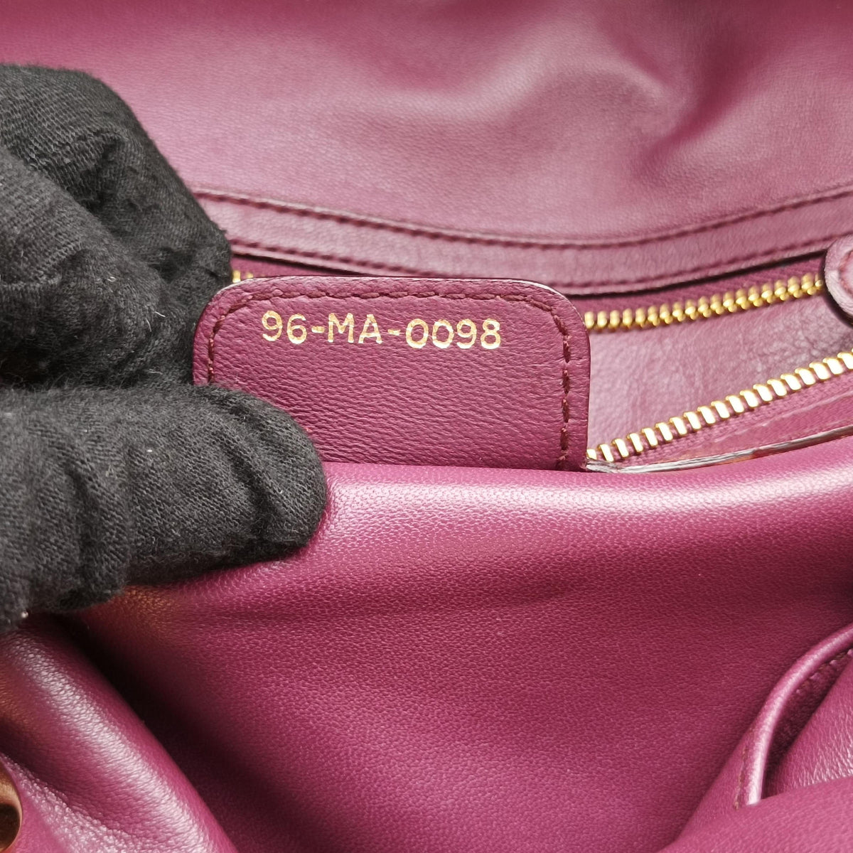 Vintage Christian Dior Soft Lady Dior Tote Purple Leather  handbag | stylenewstar