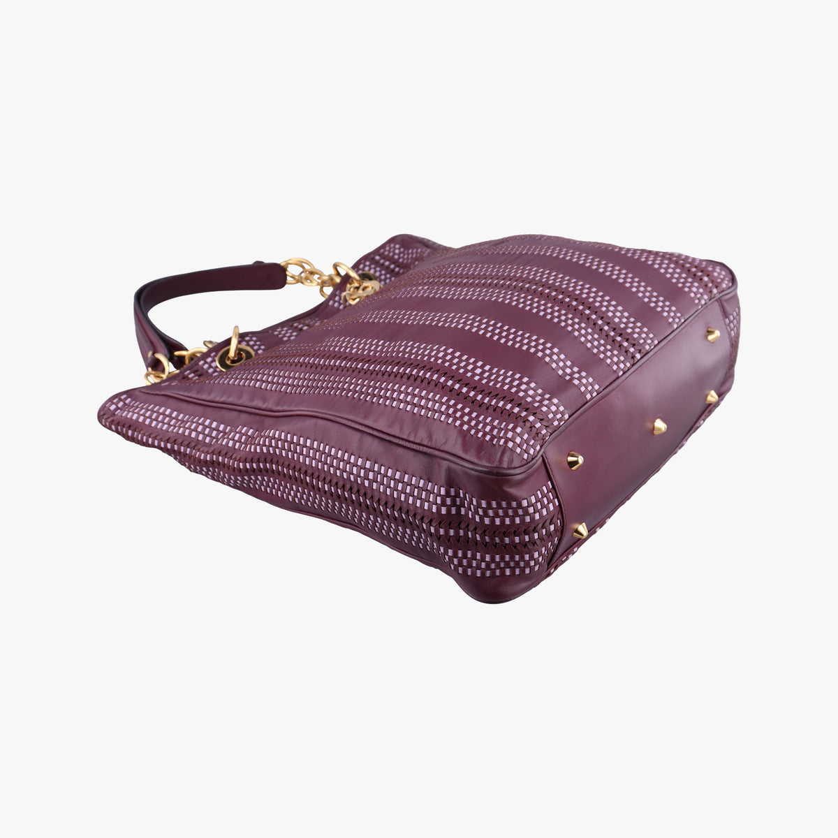 Vintage Christian Dior Soft Lady Dior Tote Purple Leather  handbag | stylenewstar