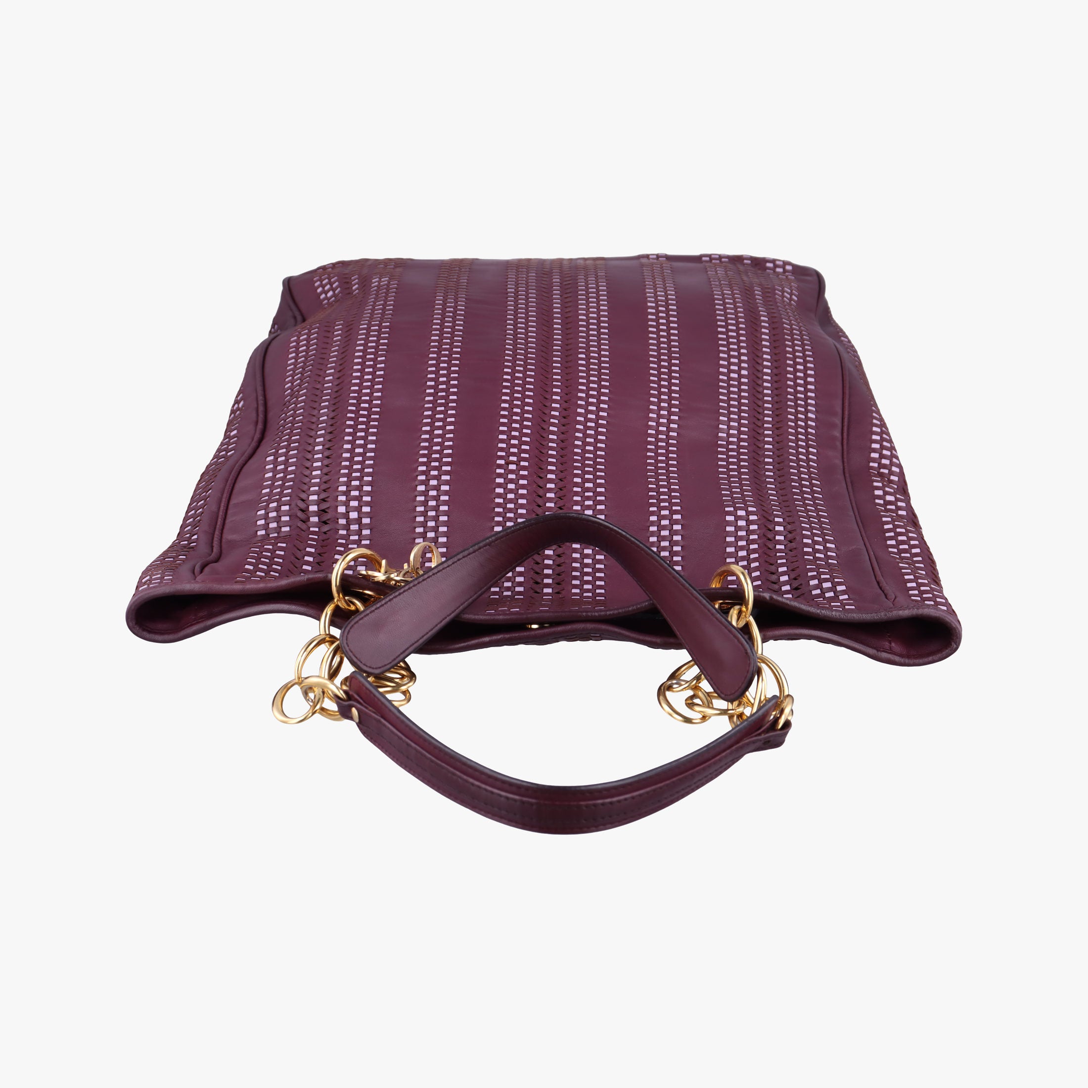 Vintage Christian Dior Soft Lady Dior Tote Purple Leather  handbag | stylenewstar