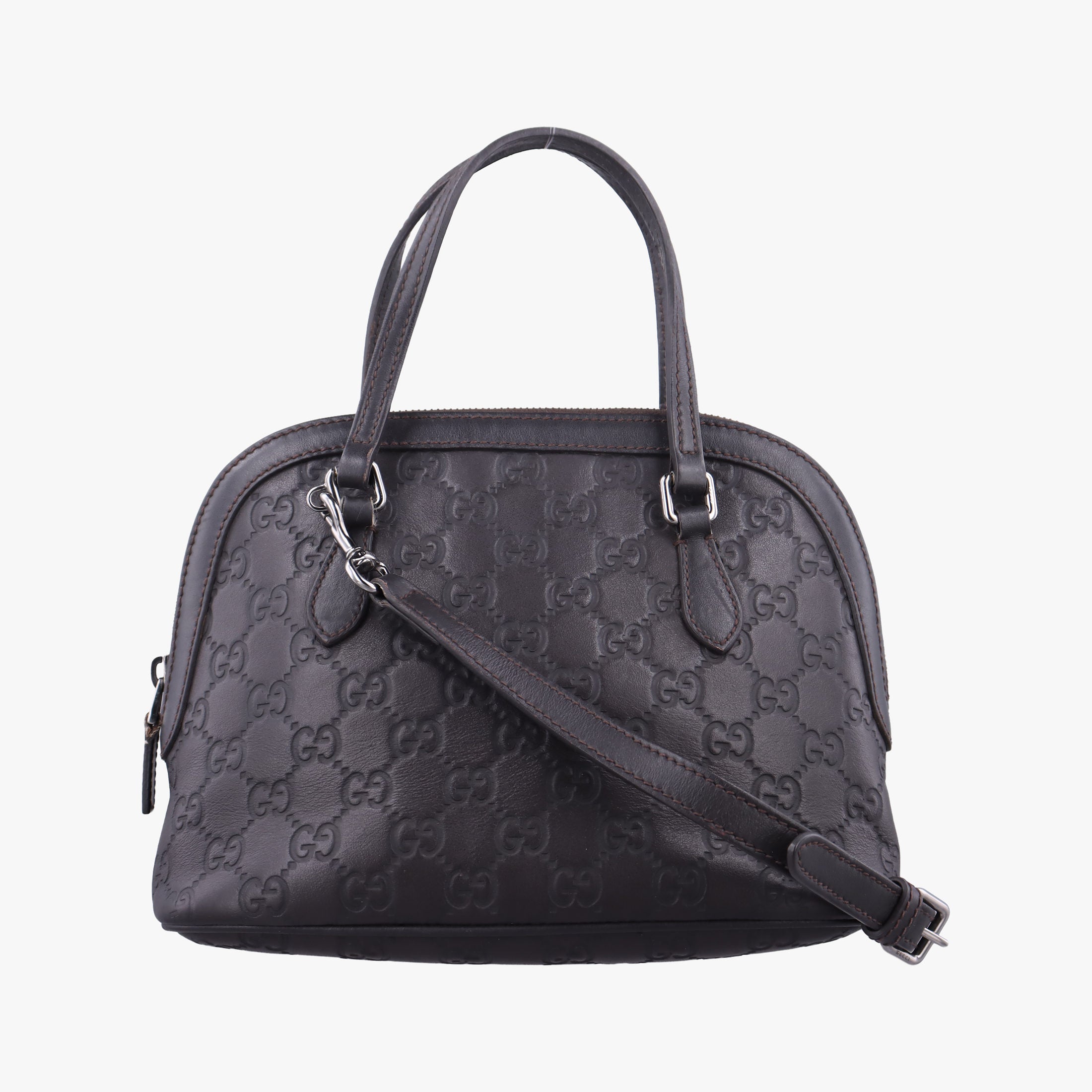 Secondhand Gucci Microguccissima dome Black Leather 341504 shoulderbag | stylenewstar