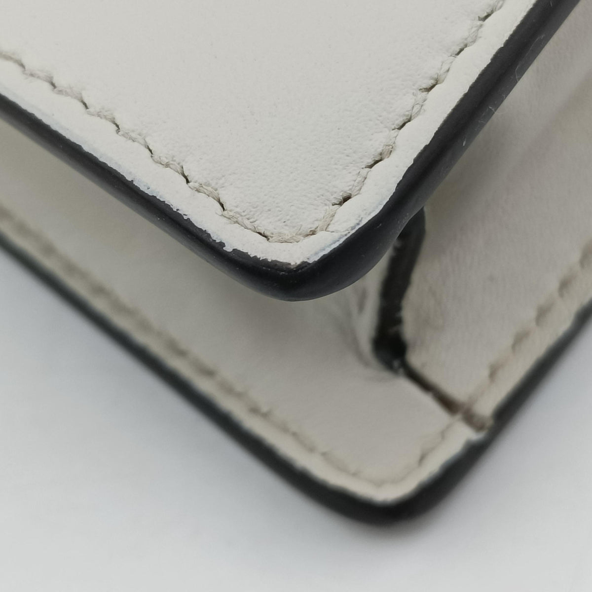 Pre-owned Gucci Sylvie Ivory×Navy×Red Leather 494646 shoulderbag | stylenewstar