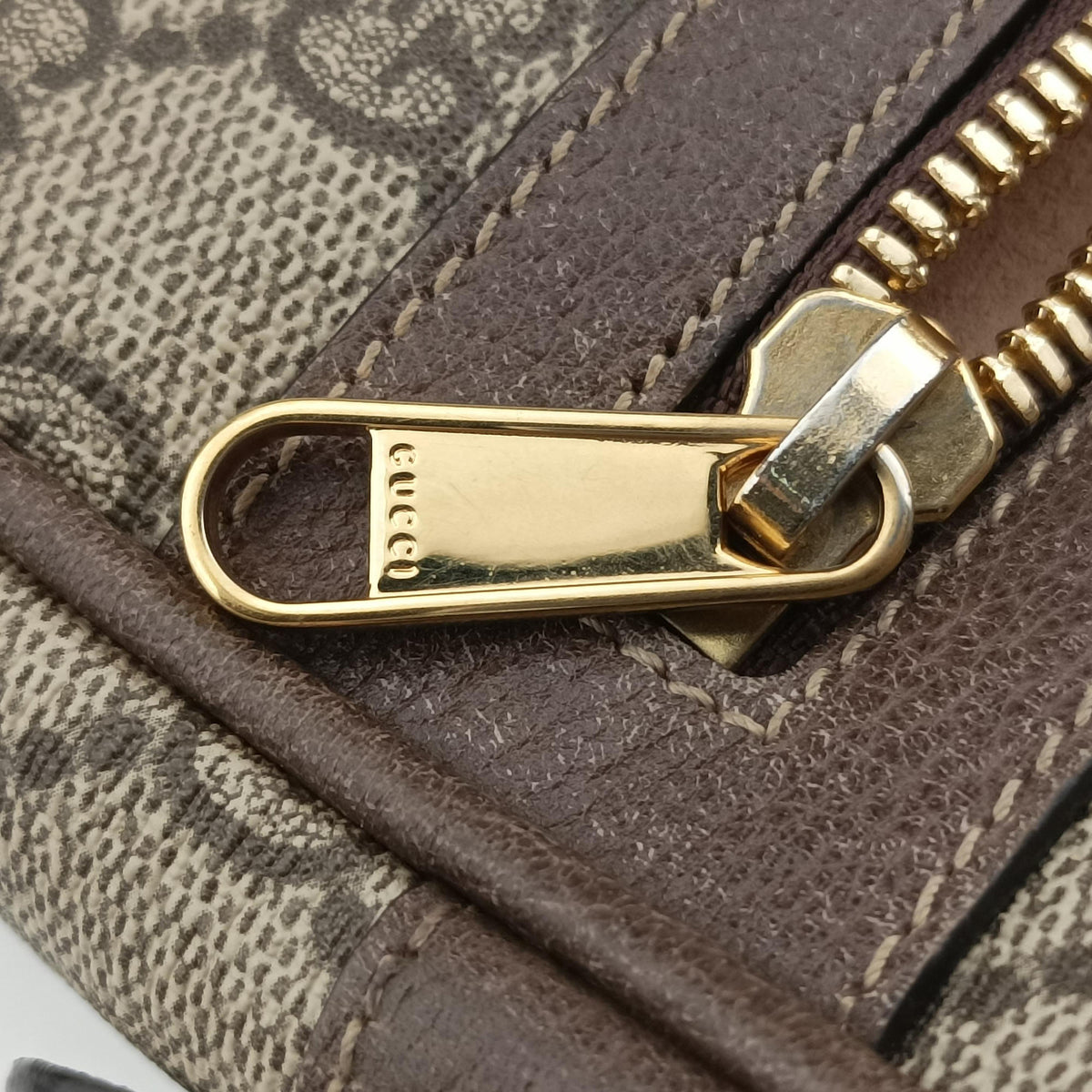 Secondhand Gucci Ophidia Brown PVC coated canvas×Leather 517076 bum bag/waist bag | stylenewstar