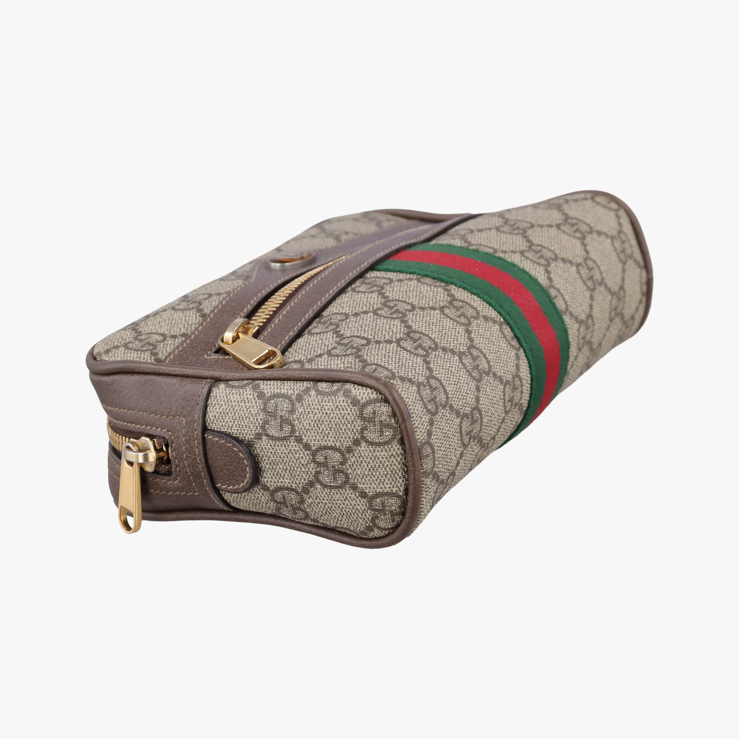 Secondhand Gucci Ophidia Brown PVC coated canvas×Leather 517076 bum bag/waist bag | stylenewstar