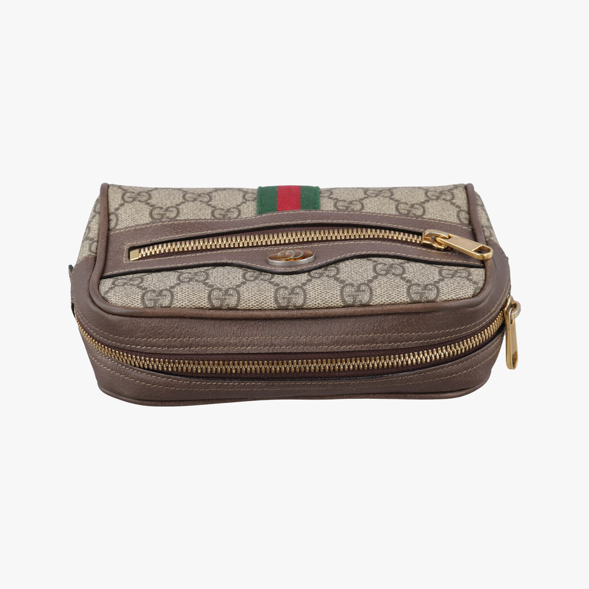 Secondhand Gucci Ophidia Brown PVC coated canvas×Leather 517076 bum bag/waist bag | stylenewstar