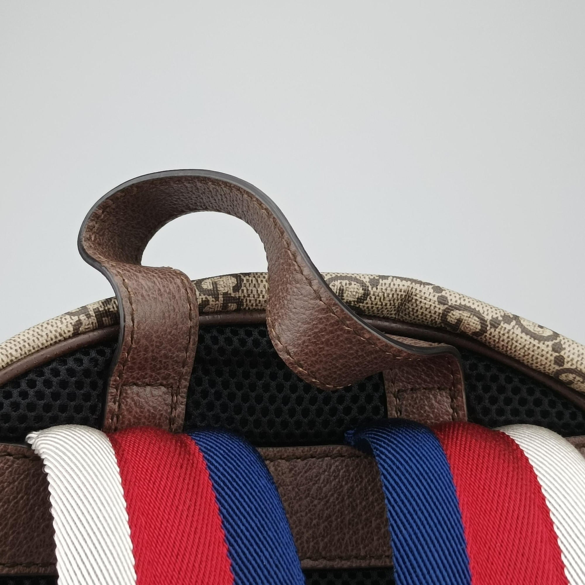 Pre-owned Gucci GG Supreme Bosco dog print Beige×Multicolour PVC coated canvas 495621 backpack/rucksack | stylenewstar