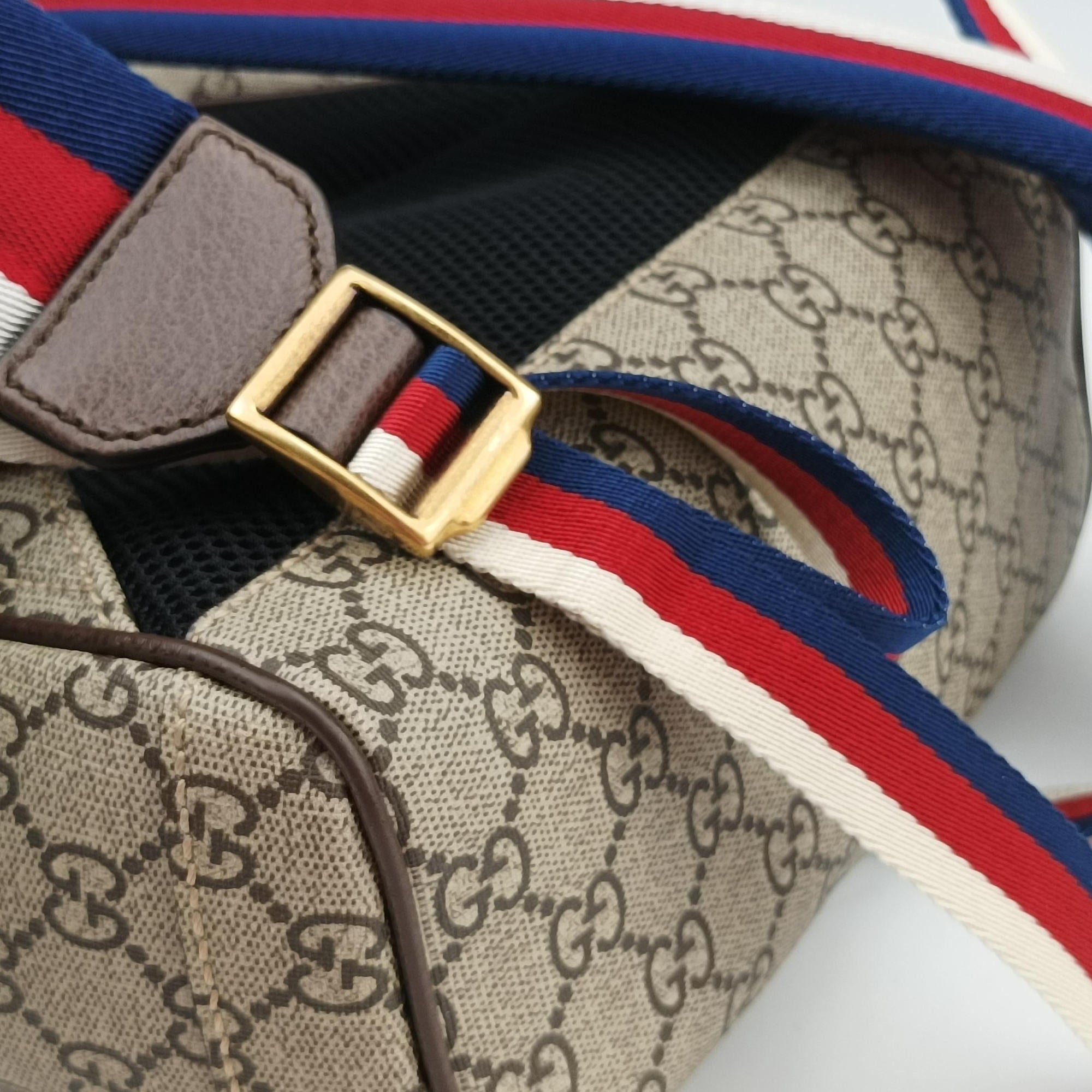 Pre-owned Gucci GG Supreme Bosco dog print Beige×Multicolour PVC coated canvas 495621 backpack/rucksack | stylenewstar