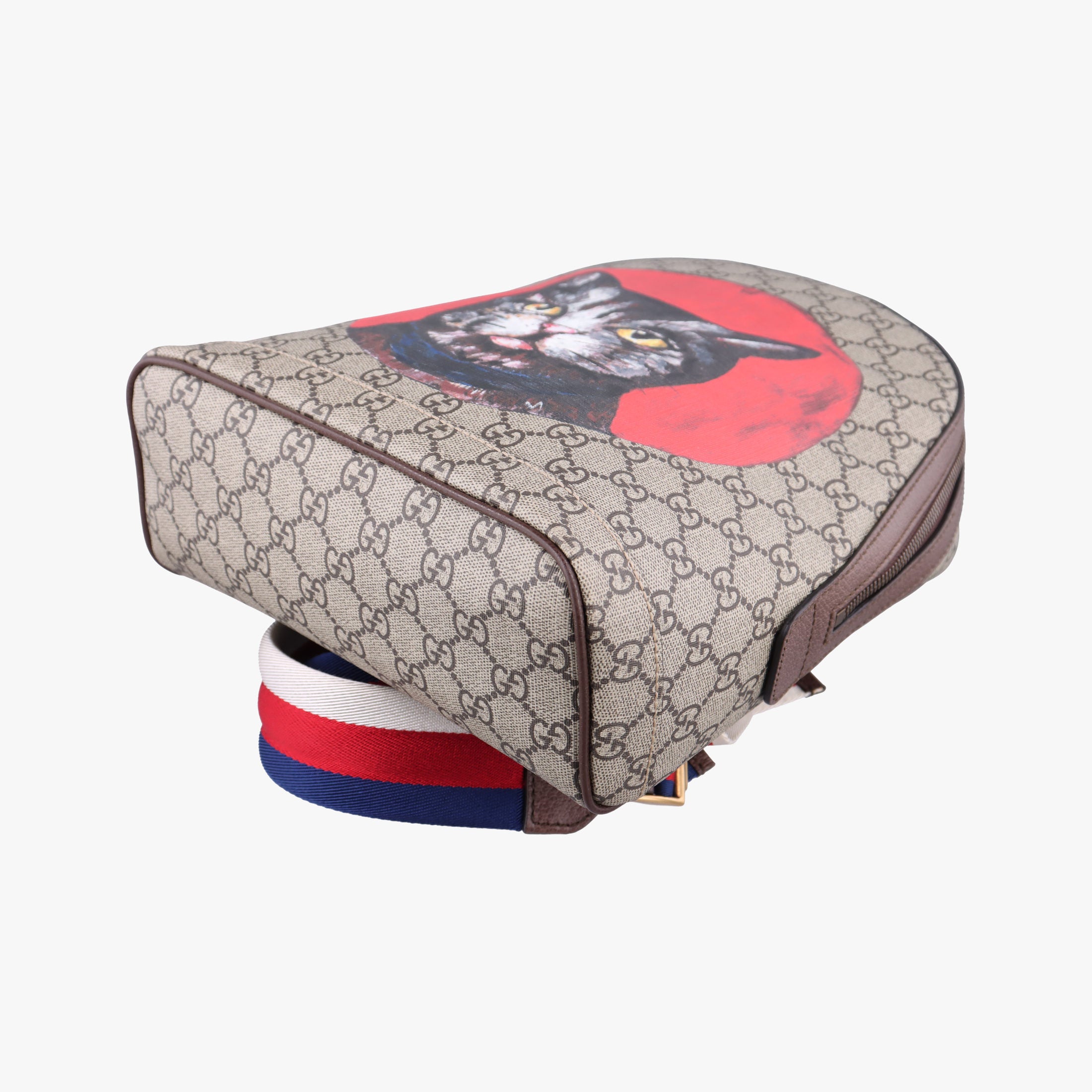 Pre-owned Gucci GG Supreme Bosco dog print Beige×Multicolour PVC coated canvas 495621 backpack/rucksack | stylenewstar
