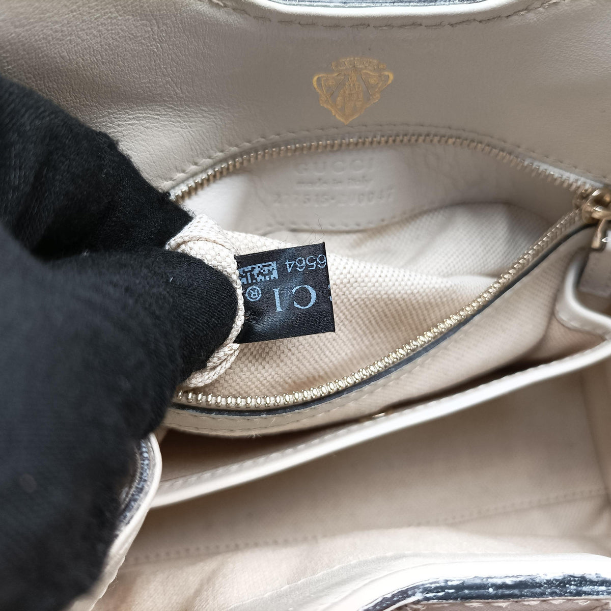 Secondhand Gucci Stirrup White Leather 277515 handbag | stylenewstar