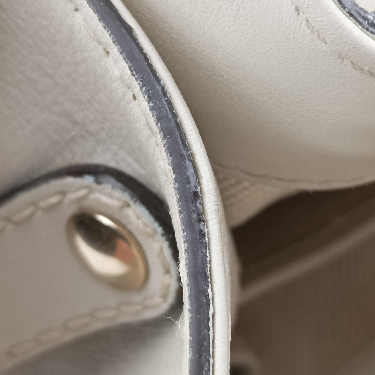 Secondhand Gucci Stirrup White Leather 277515 handbag | stylenewstar