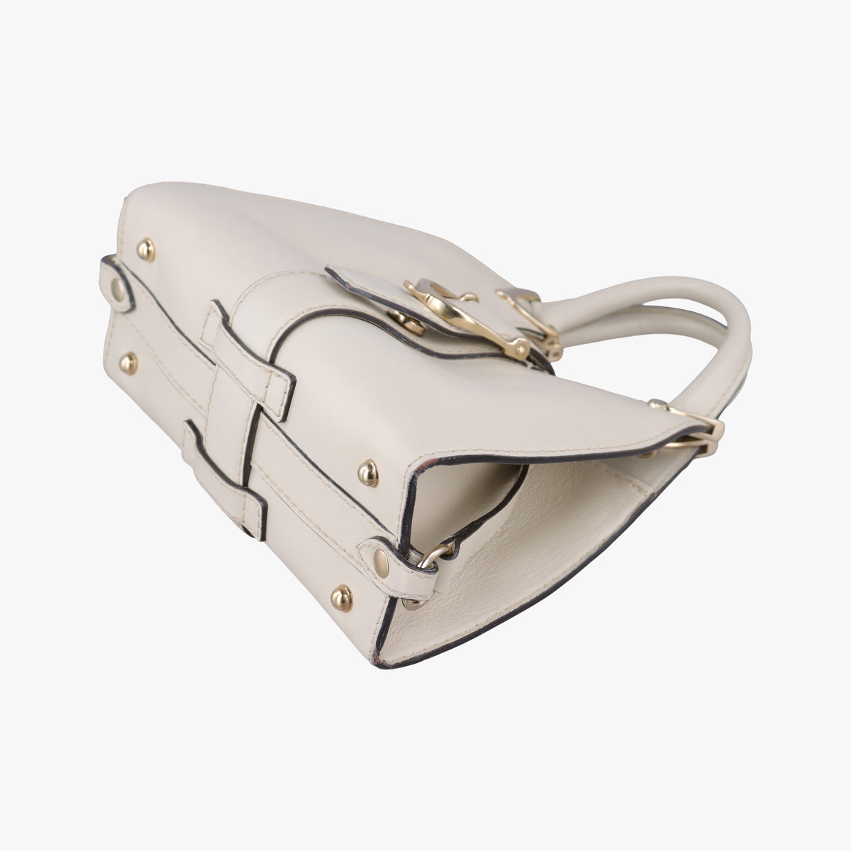 Secondhand Gucci Stirrup White Leather 277515 handbag | stylenewstar