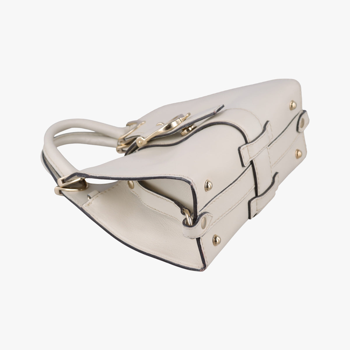 Secondhand Gucci Stirrup White Leather 277515 handbag | stylenewstar