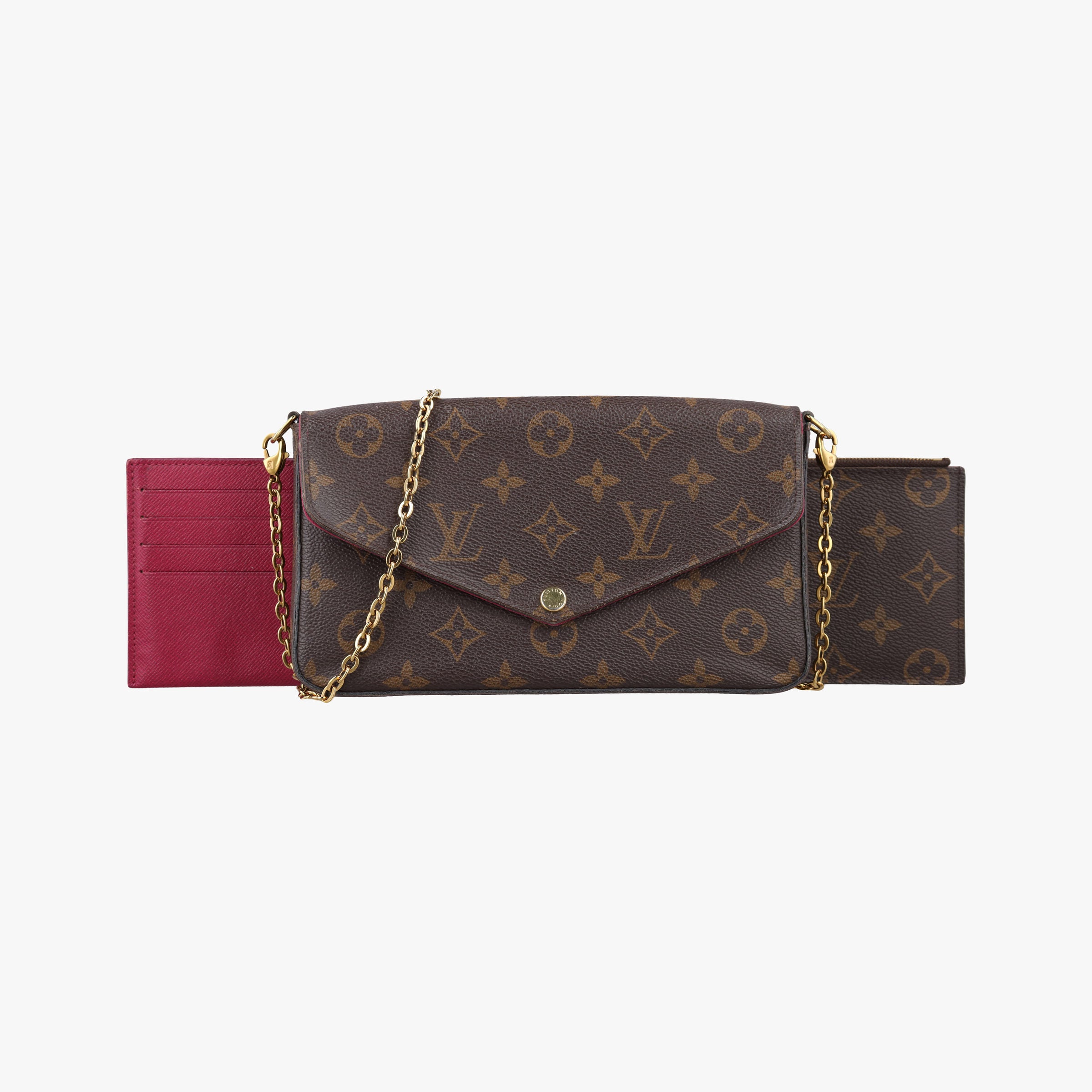 Vintage Louis Vuitton Pochette Felicie Brown Monogram Canvas M61276 shoulderbag | stylenewstar