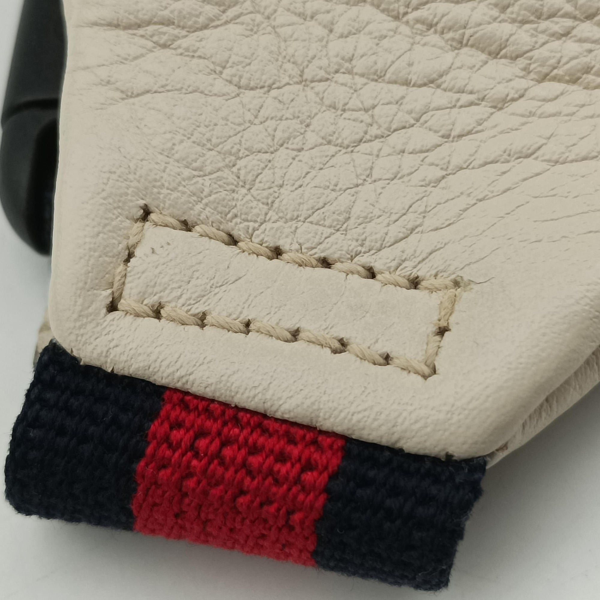 Pre-owned Gucci Print White Leather 530412 bum bag/waist bag | stylenewstar