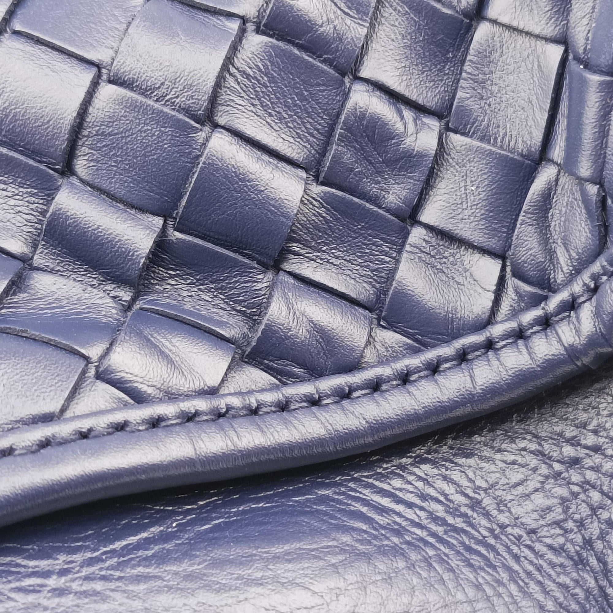 Pre-owned Bottega Veneta Intrecciato Purple lambskin  handbag | stylenewstar
