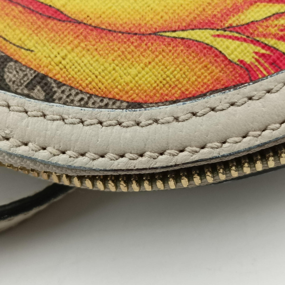 Pre-owned Gucci Ophidia beige×multi PVC coated canvas×leather 499621 shoulderbag | stylenewstar
