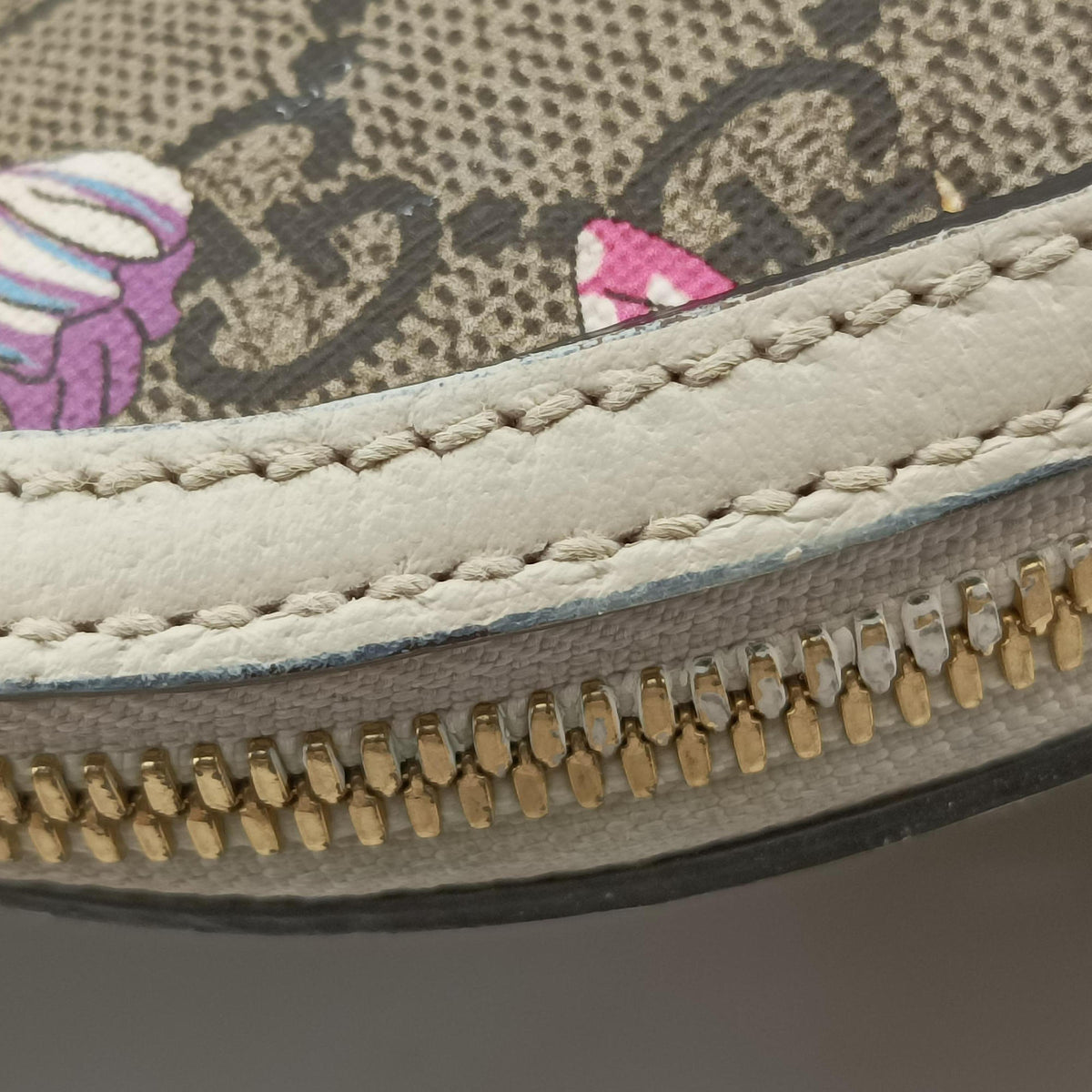Pre-owned Gucci Ophidia beige×multi PVC coated canvas×leather 499621 shoulderbag | stylenewstar