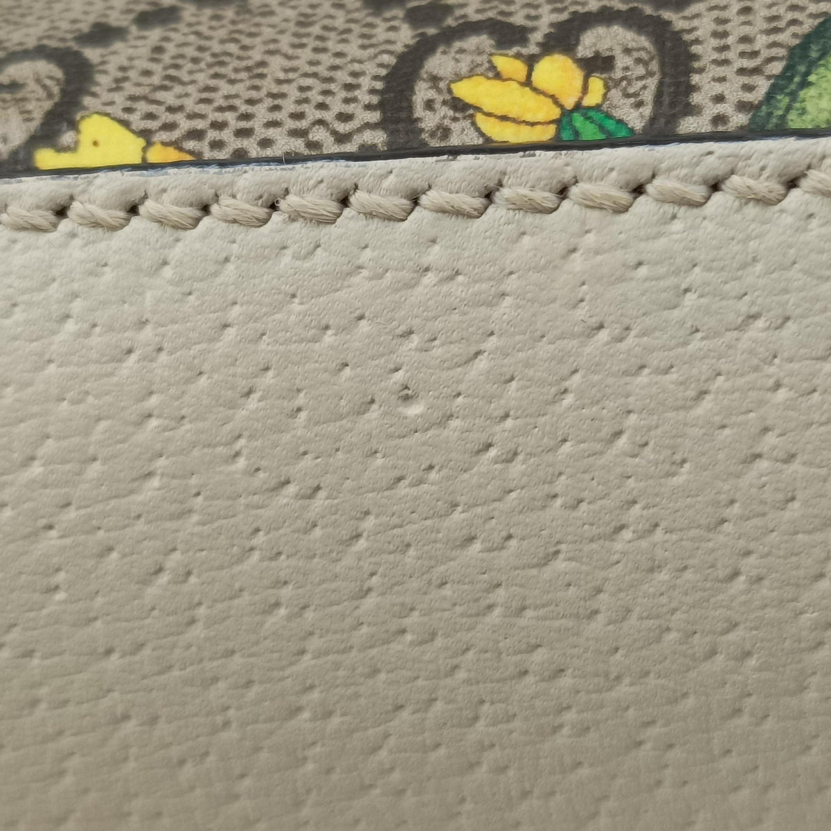 Pre-owned Gucci Ophidia beige×multi PVC coated canvas×leather 499621 shoulderbag | stylenewstar