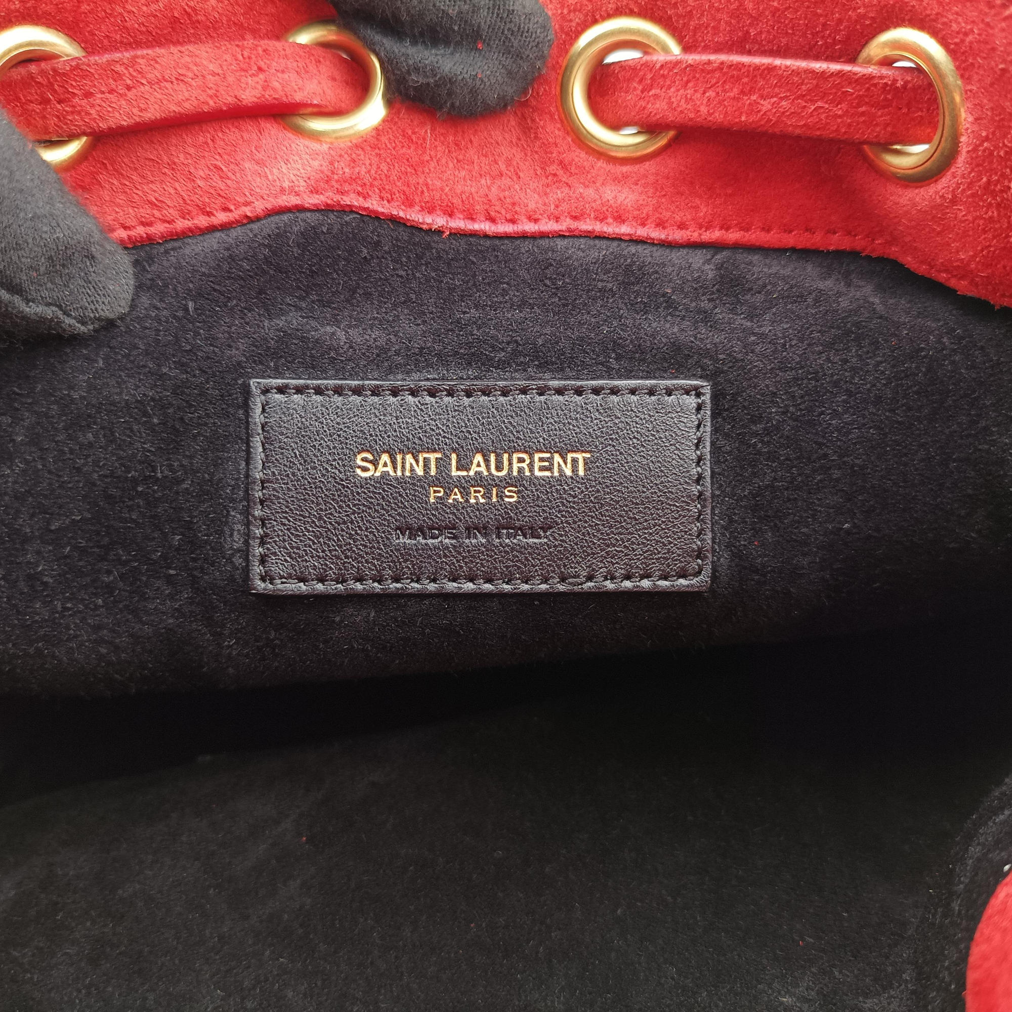 Secondhand Yves Saint Laurent Fringe Red suede 372453 shoulderbag | stylenewstar