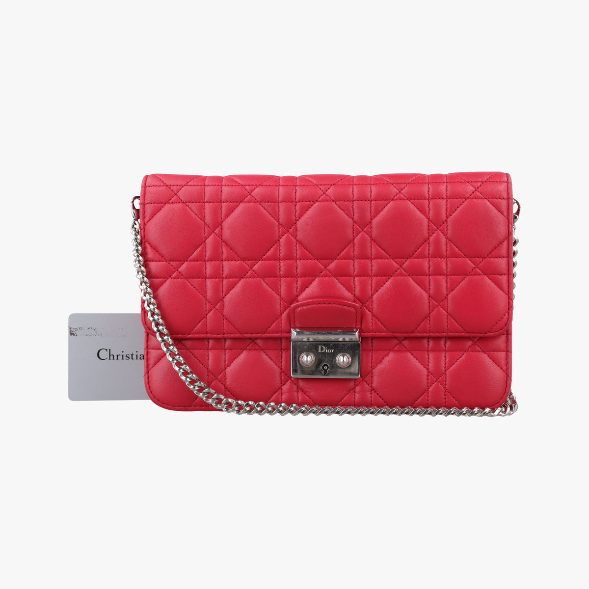 Secondhand Christian Dior Cannage New Lock Red lambskin  shoulderbag | stylenewstar