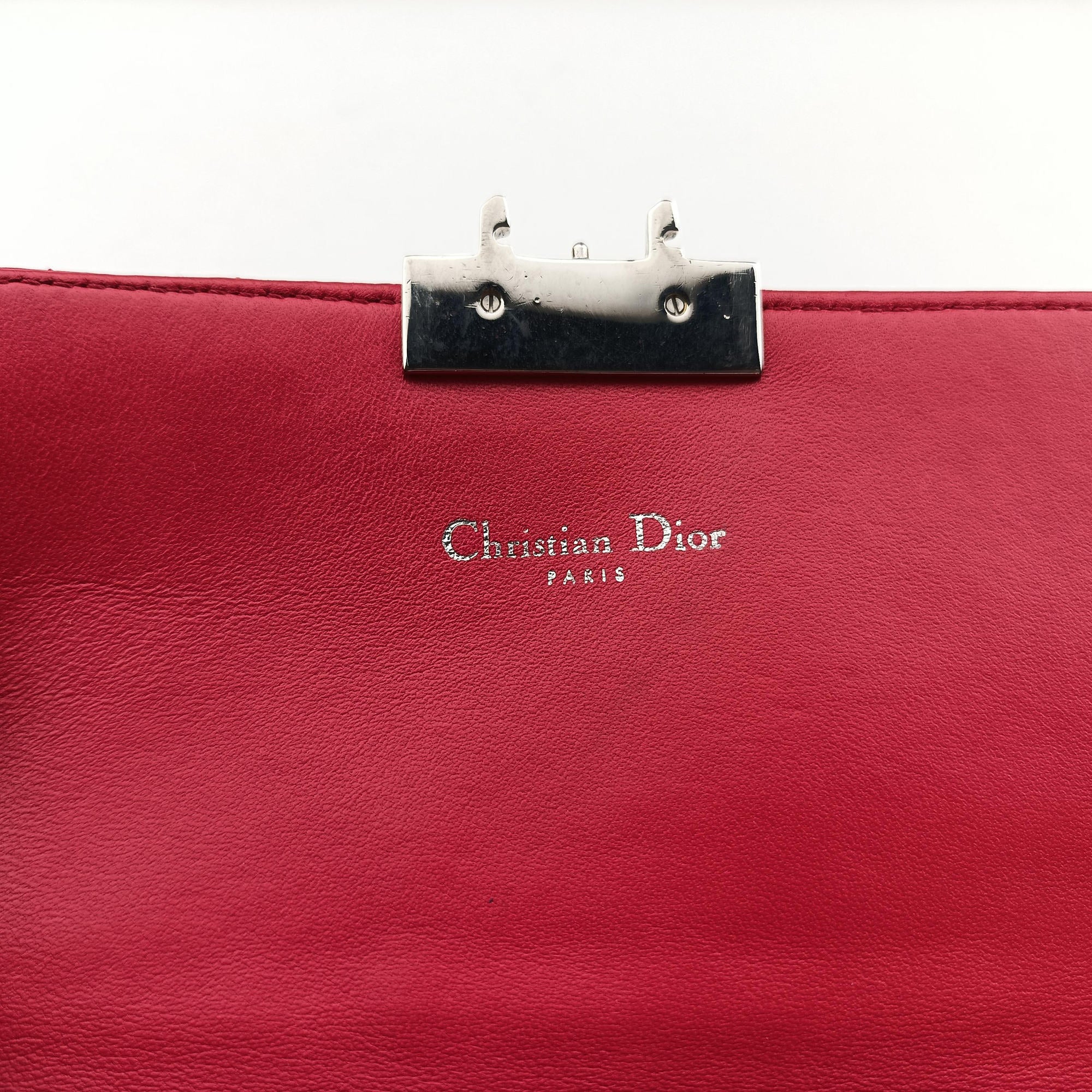 Secondhand Christian Dior Cannage New Lock Red lambskin  shoulderbag | stylenewstar