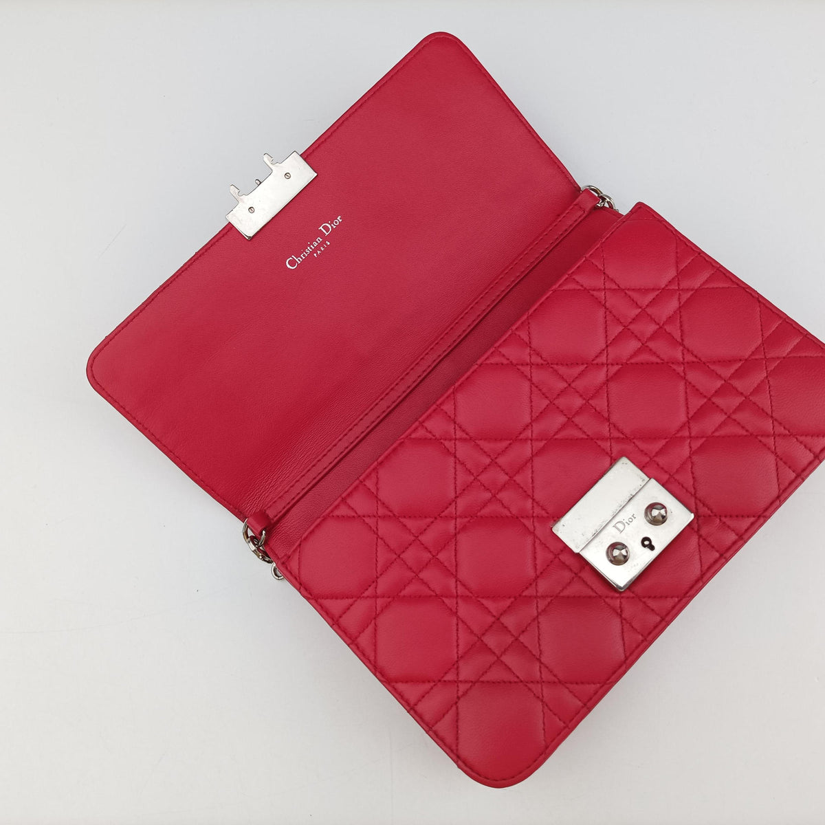 Secondhand Christian Dior Cannage New Lock Red lambskin  shoulderbag | stylenewstar
