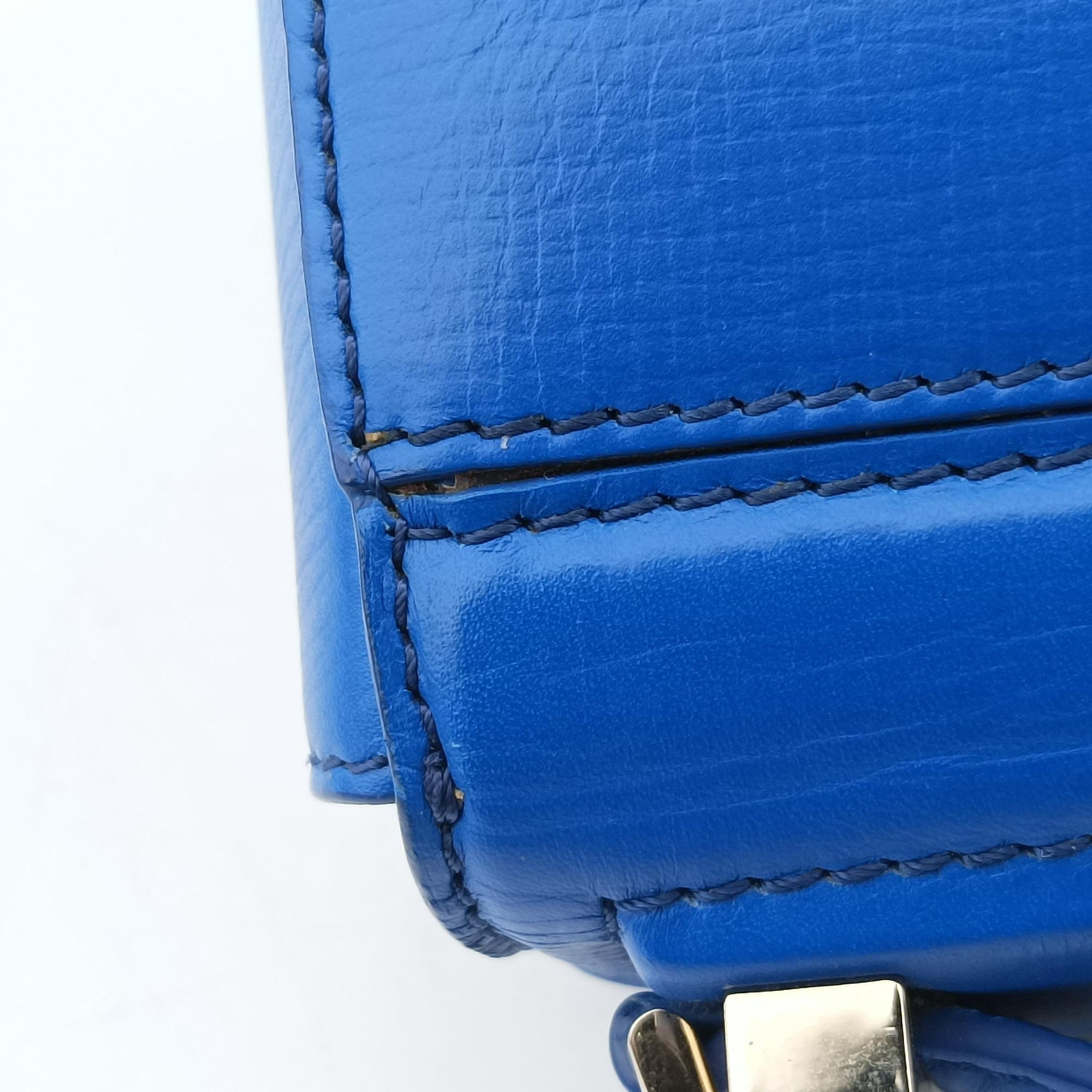 Pre-owned Givenchy Pandora Box Blue Leather  shoulderbag | stylenewstar