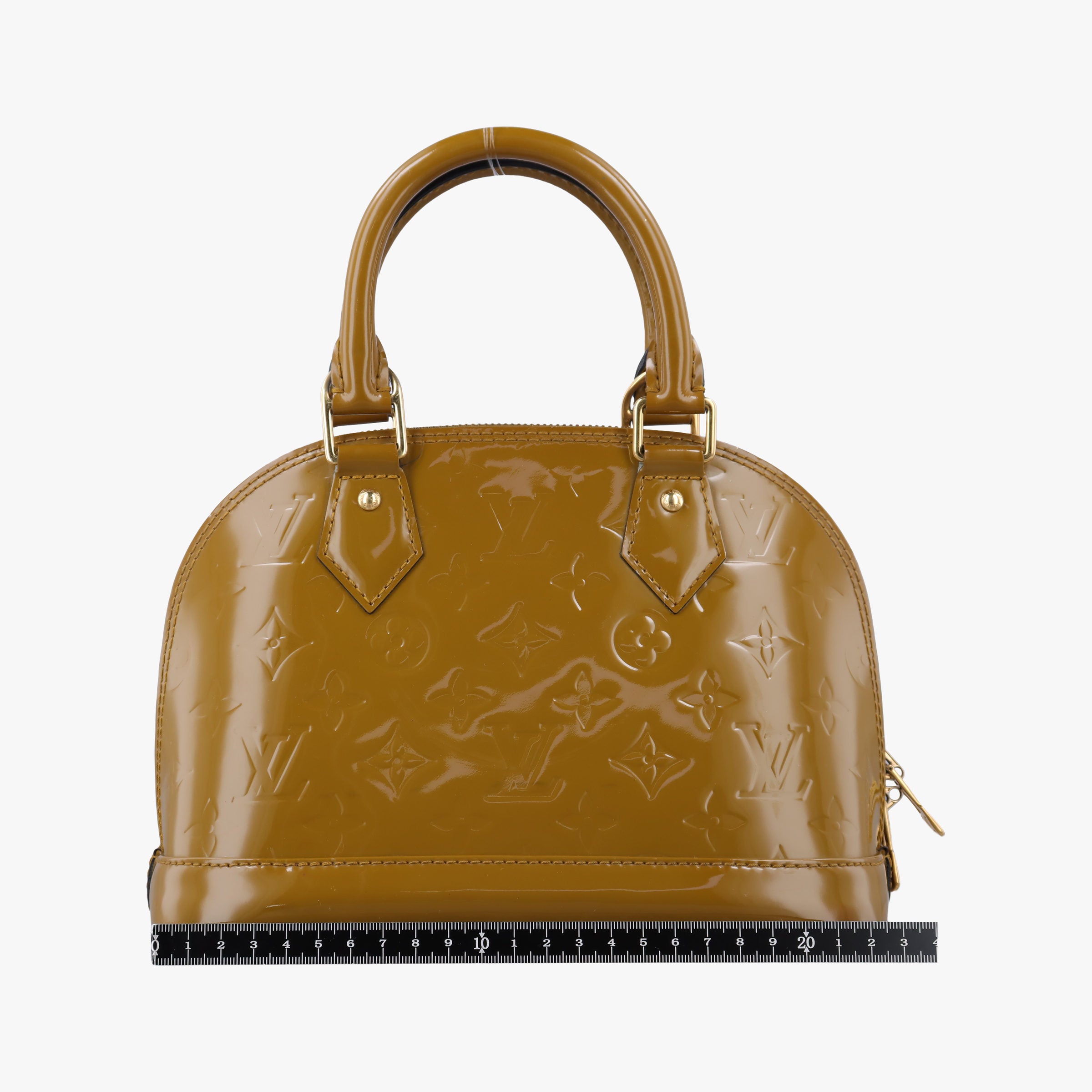 Secondhand Louis Vuitton Alma BB Rose Velours Vernis M91585 shoulderbag | stylenewstar