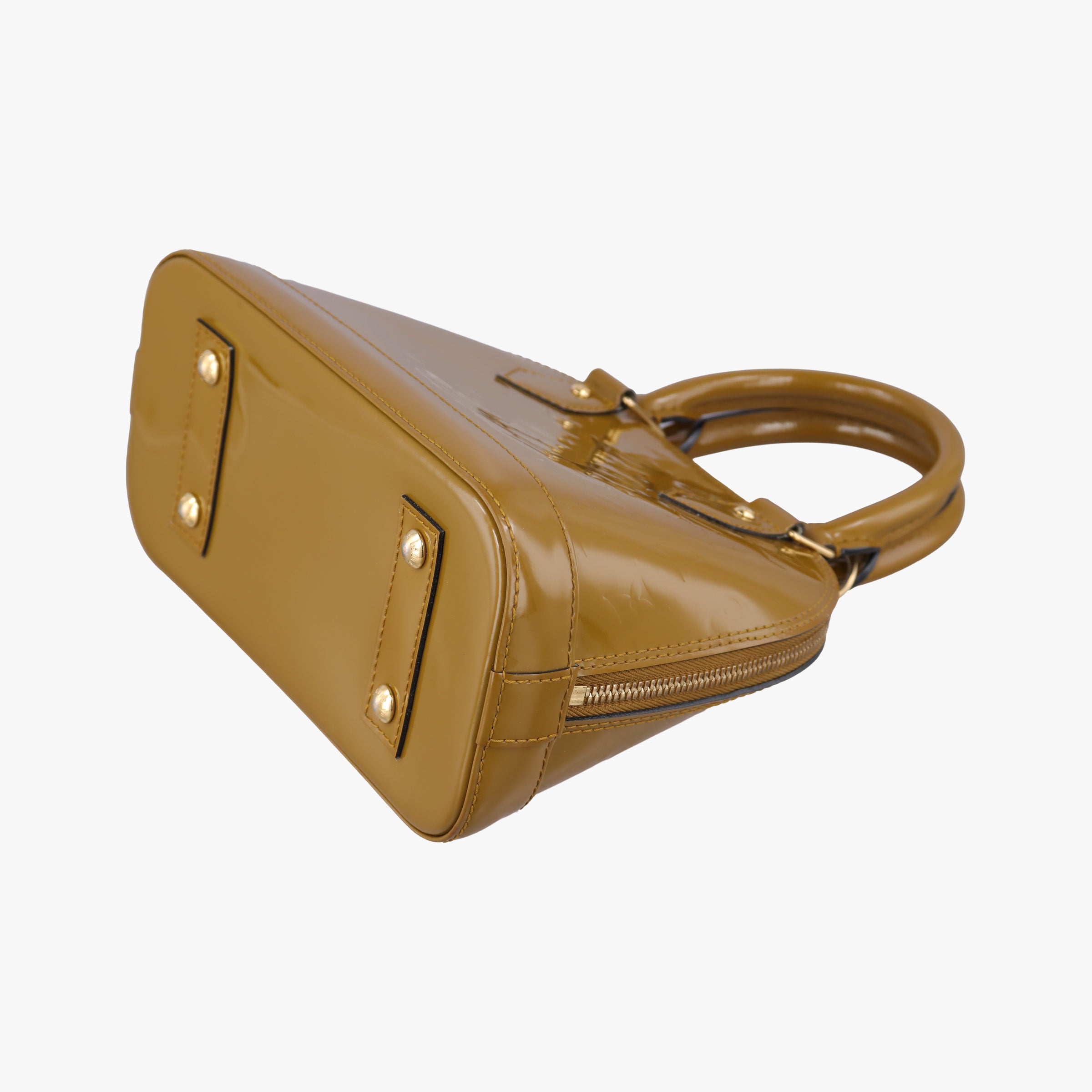 Secondhand Louis Vuitton Alma BB Rose Velours Vernis M91585 shoulderbag | stylenewstar