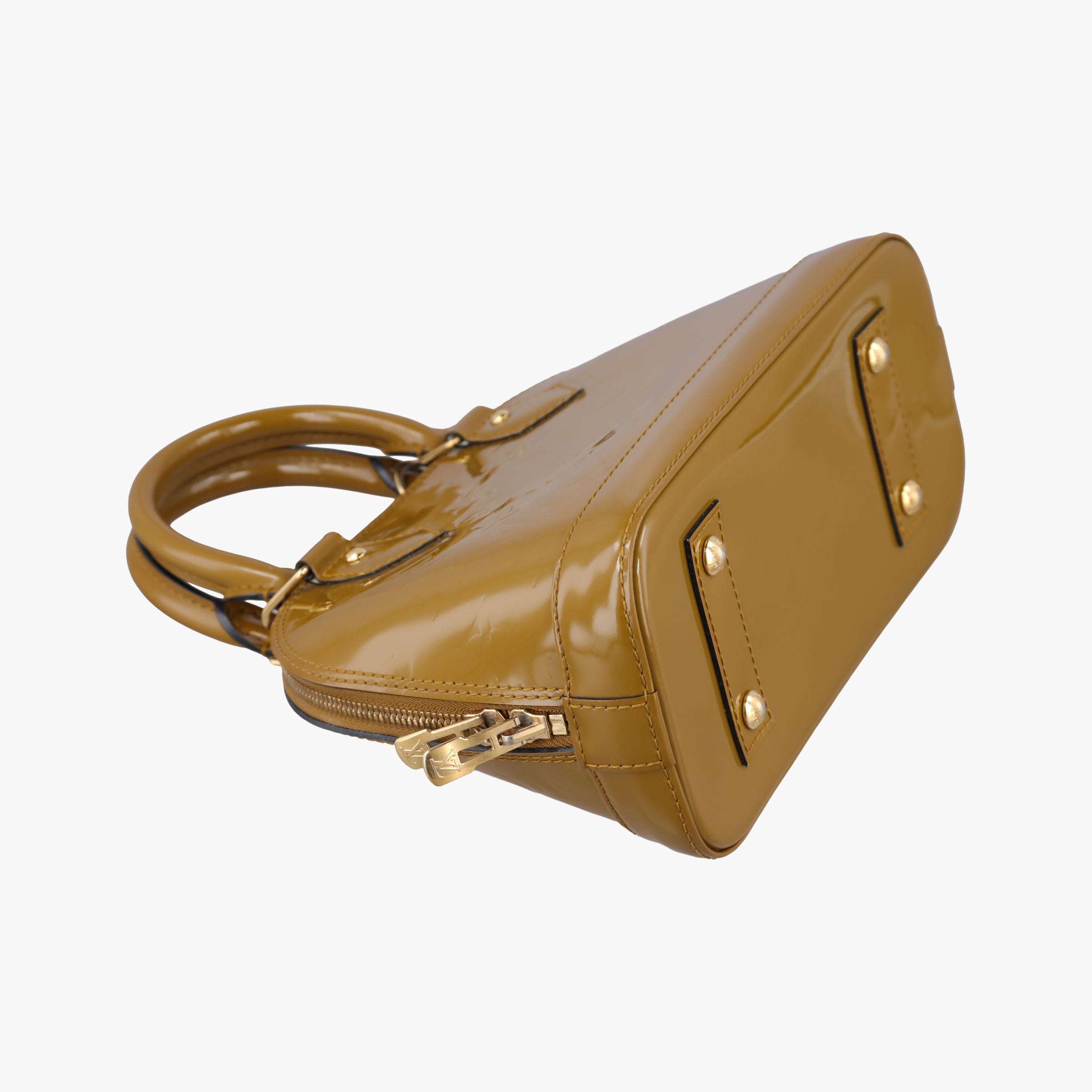 Secondhand Louis Vuitton Alma BB Rose Velours Vernis M91585 shoulderbag | stylenewstar